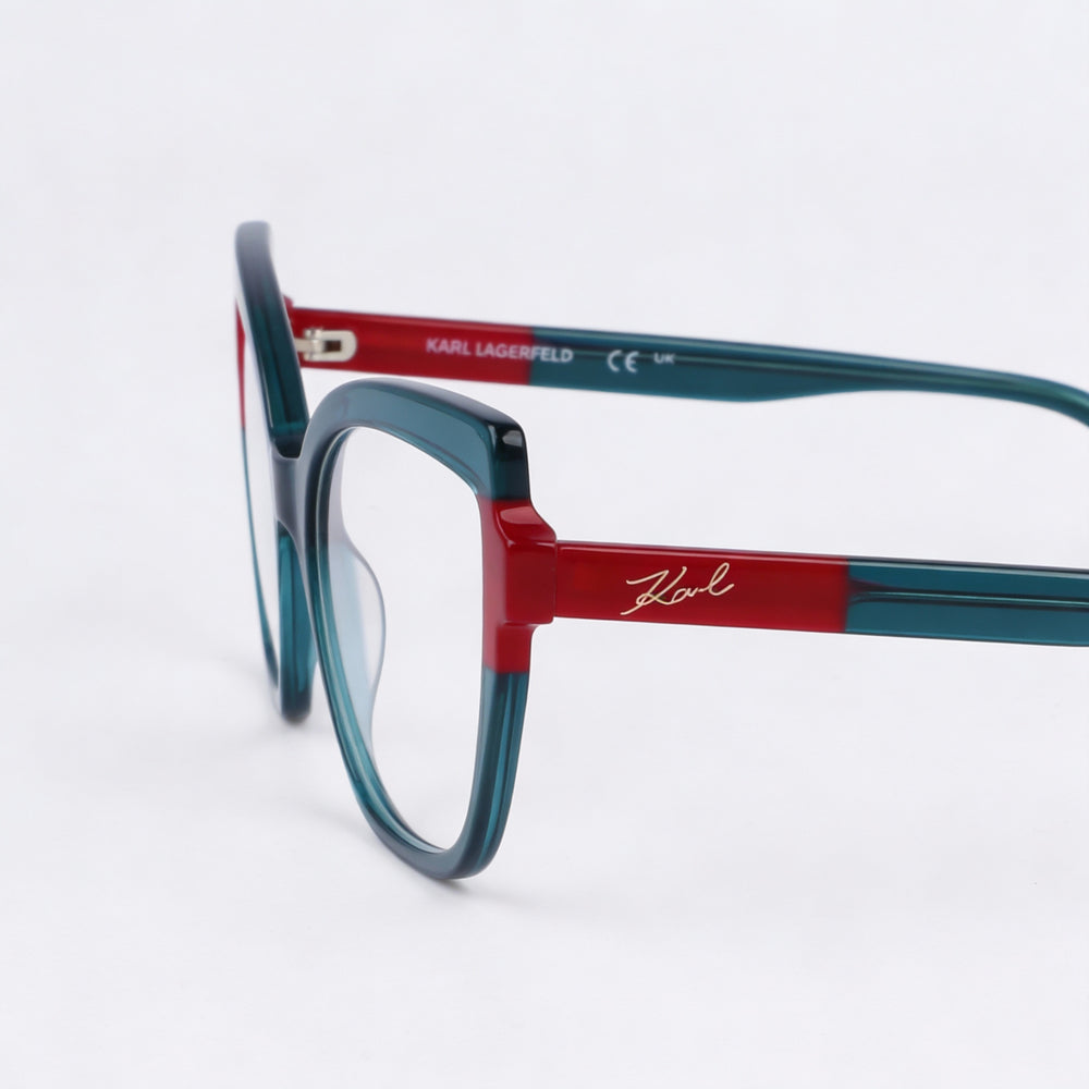 KARL LAGERFELD Modern Women's Acetate Frame Green Cherry Sunglasses with Non-polarised Lenses 54mm