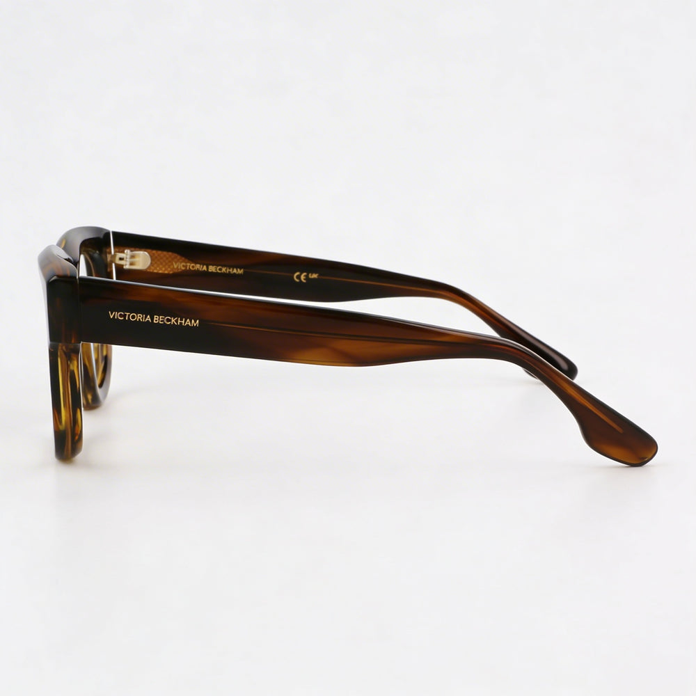 Victoria Beckham Vb2671 Women's Khaki Striped Clear Demo Lenses Prescription Ready Optical Frames 51-19-145