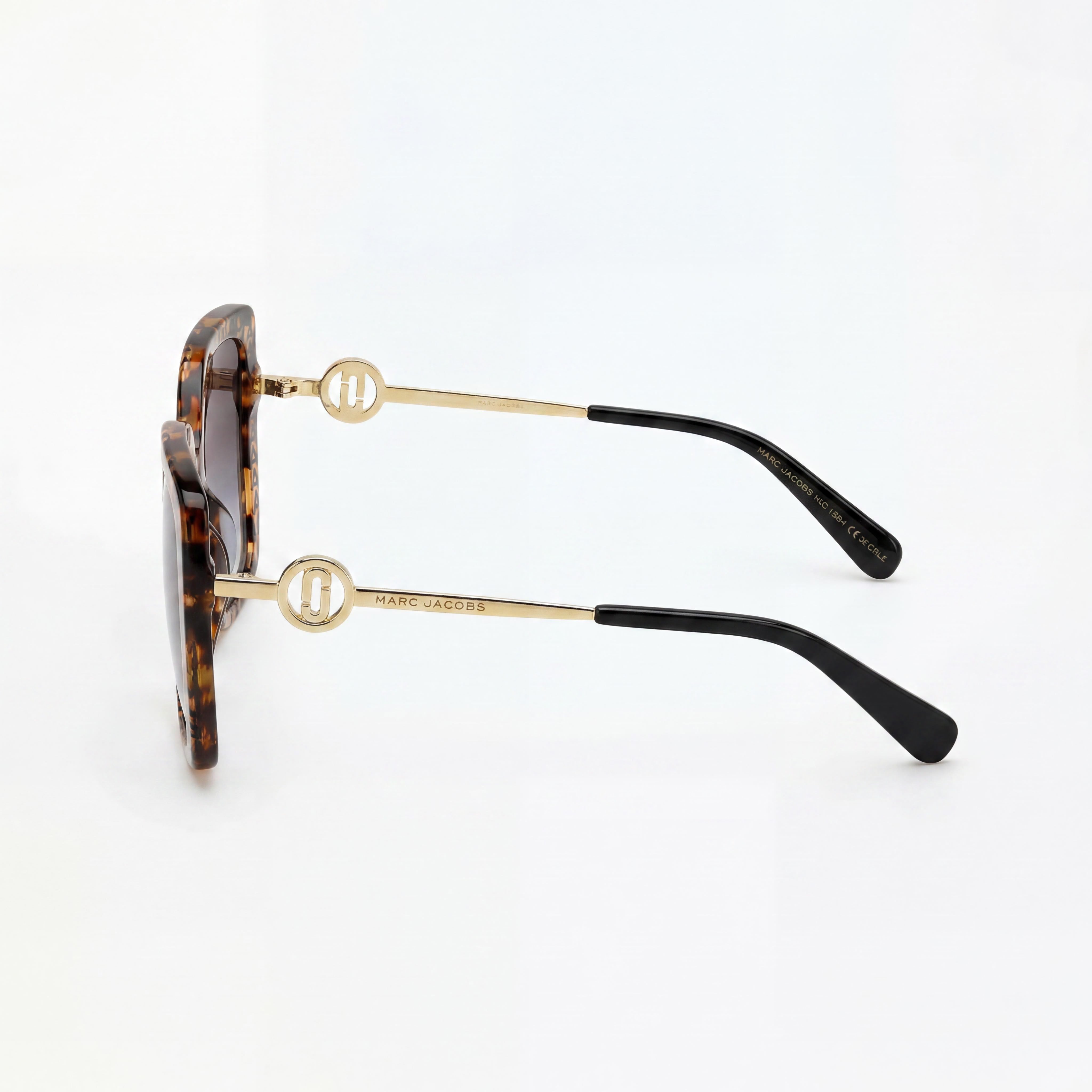 Marc Jacobs Classic Women's Havana Plastic Brown Turquoise 100% UV Protection Non-Polarized Sunglasses 55mm, Photo 3