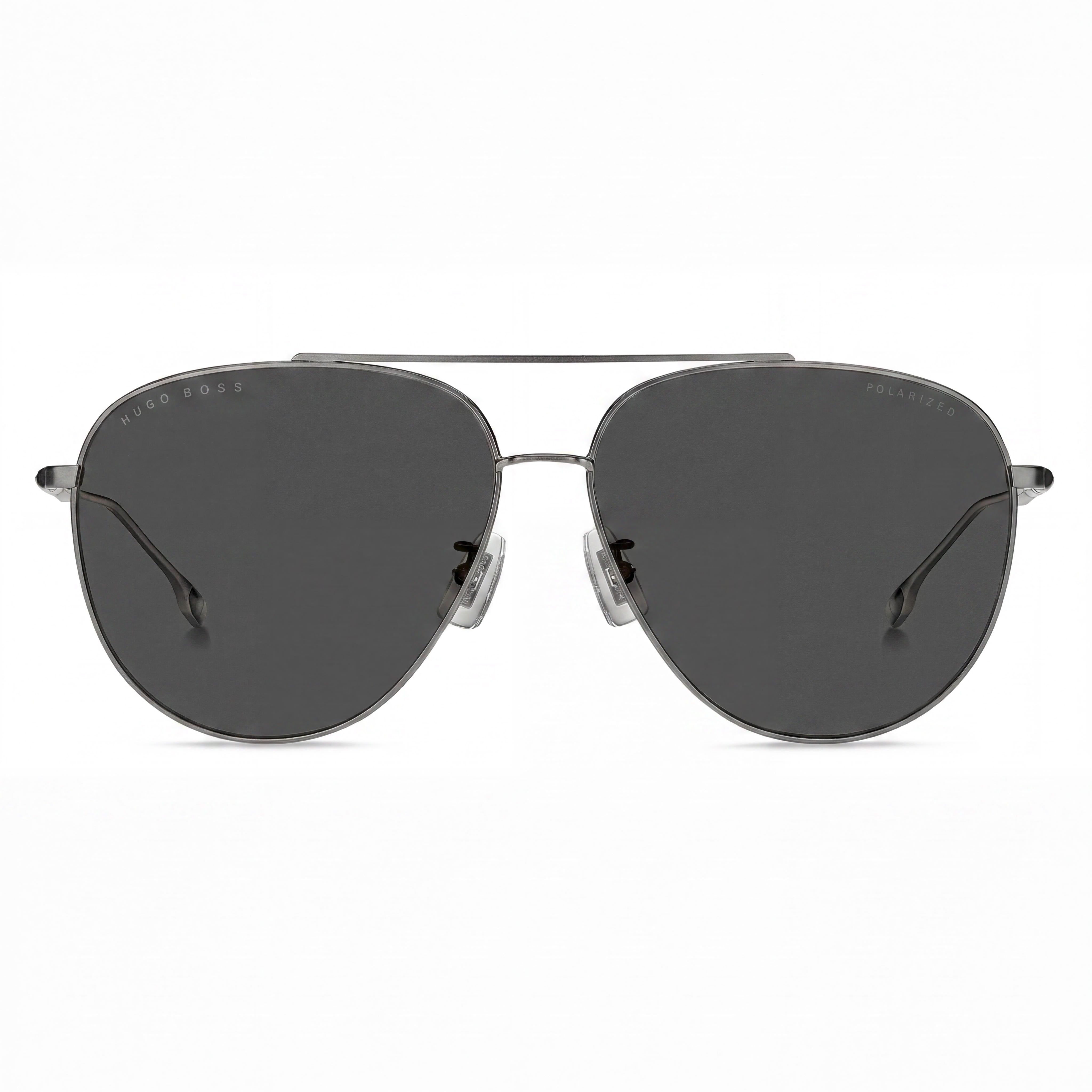Hugo Boss Boss 1296/F/S Men's Stainless Steel Matte Ruthenium Gray Sunglasses with UV Protection 63mm, Photo 2