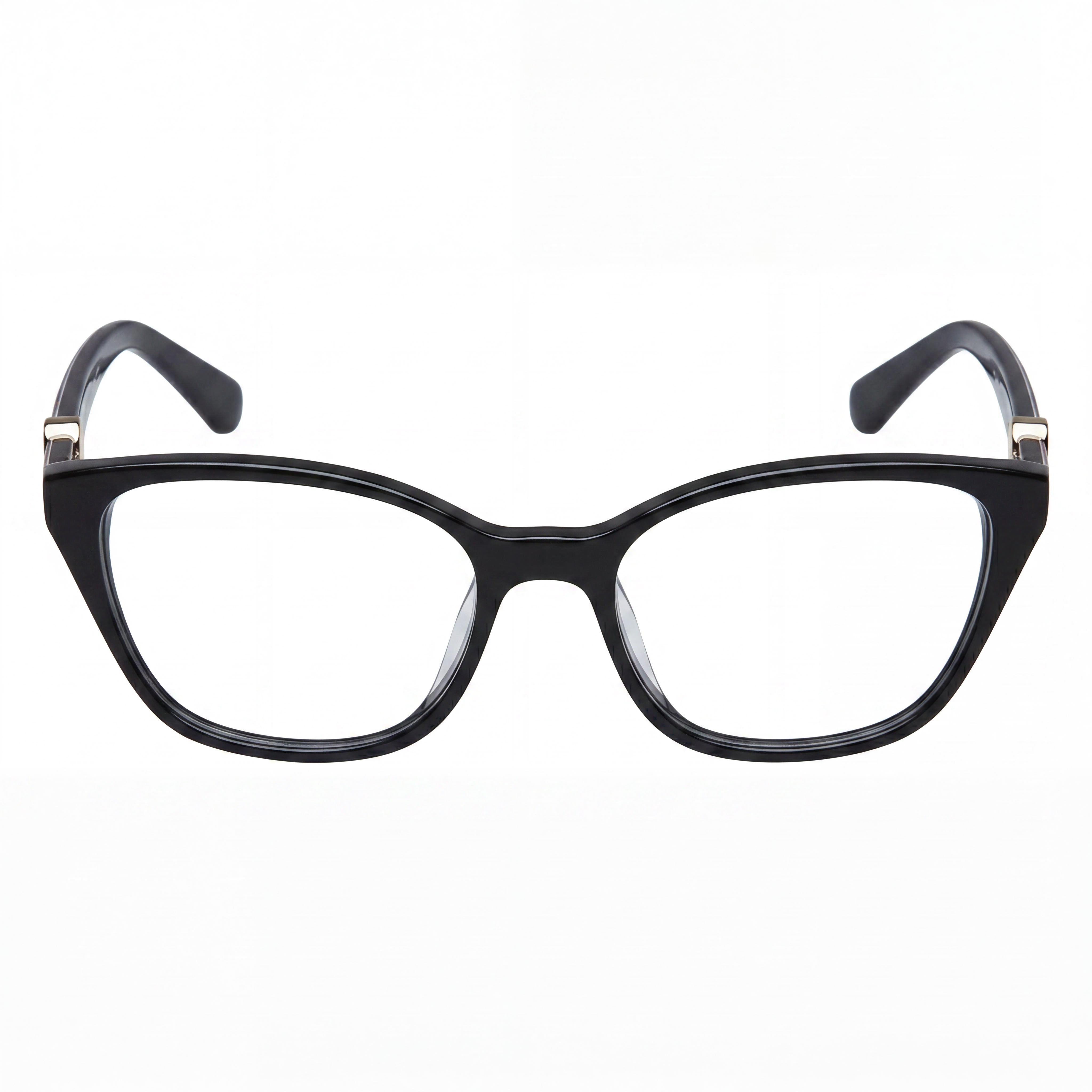 kate spade new york Emmalee Gafas graduadas de plástico con montura completa Cat Eye para mujer Negro Oro 51mm, Photo 2