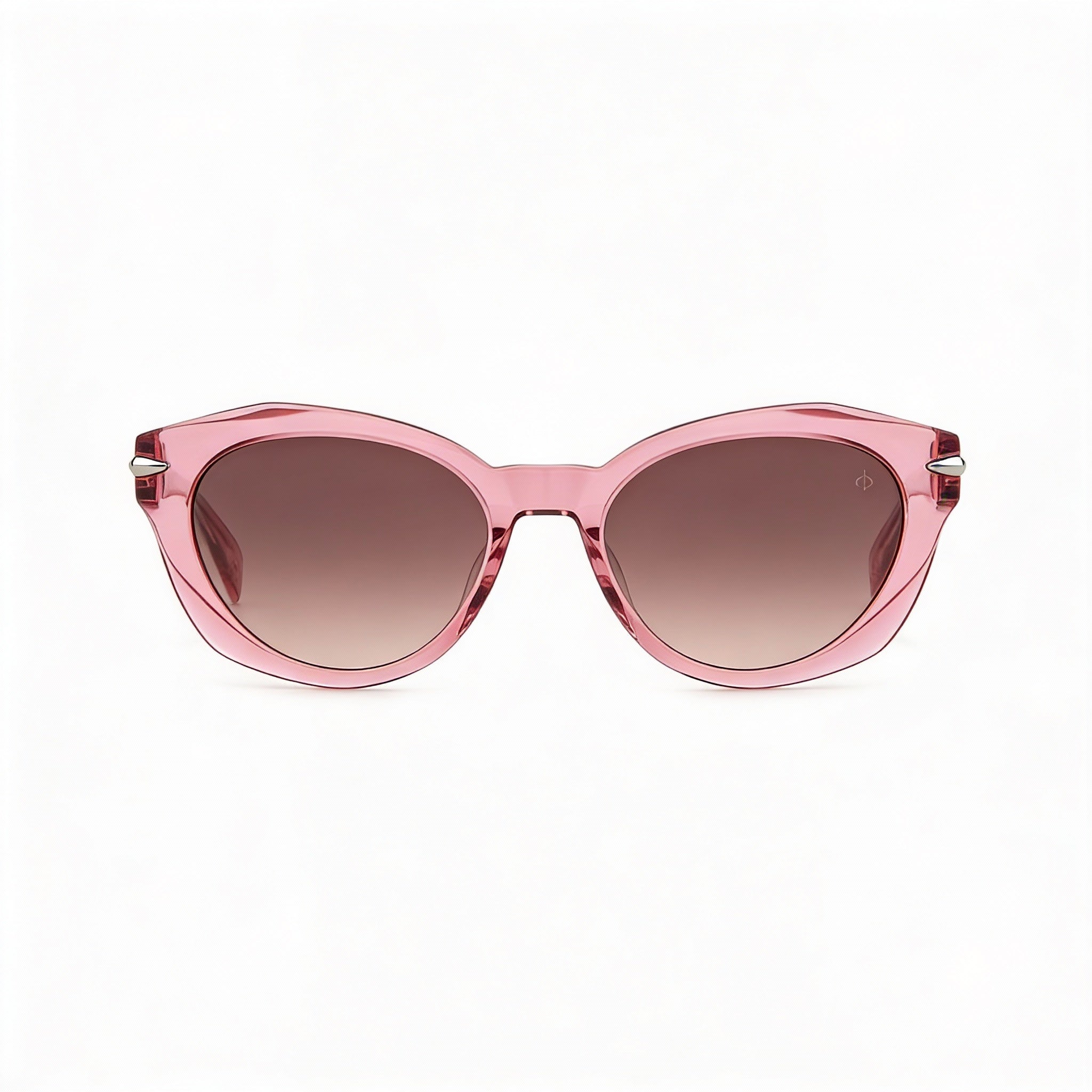 Gafas de sol informales Rag & Bone para mujer con montura de acetato rosa y lentes marrones 53-19-140, Photo 2