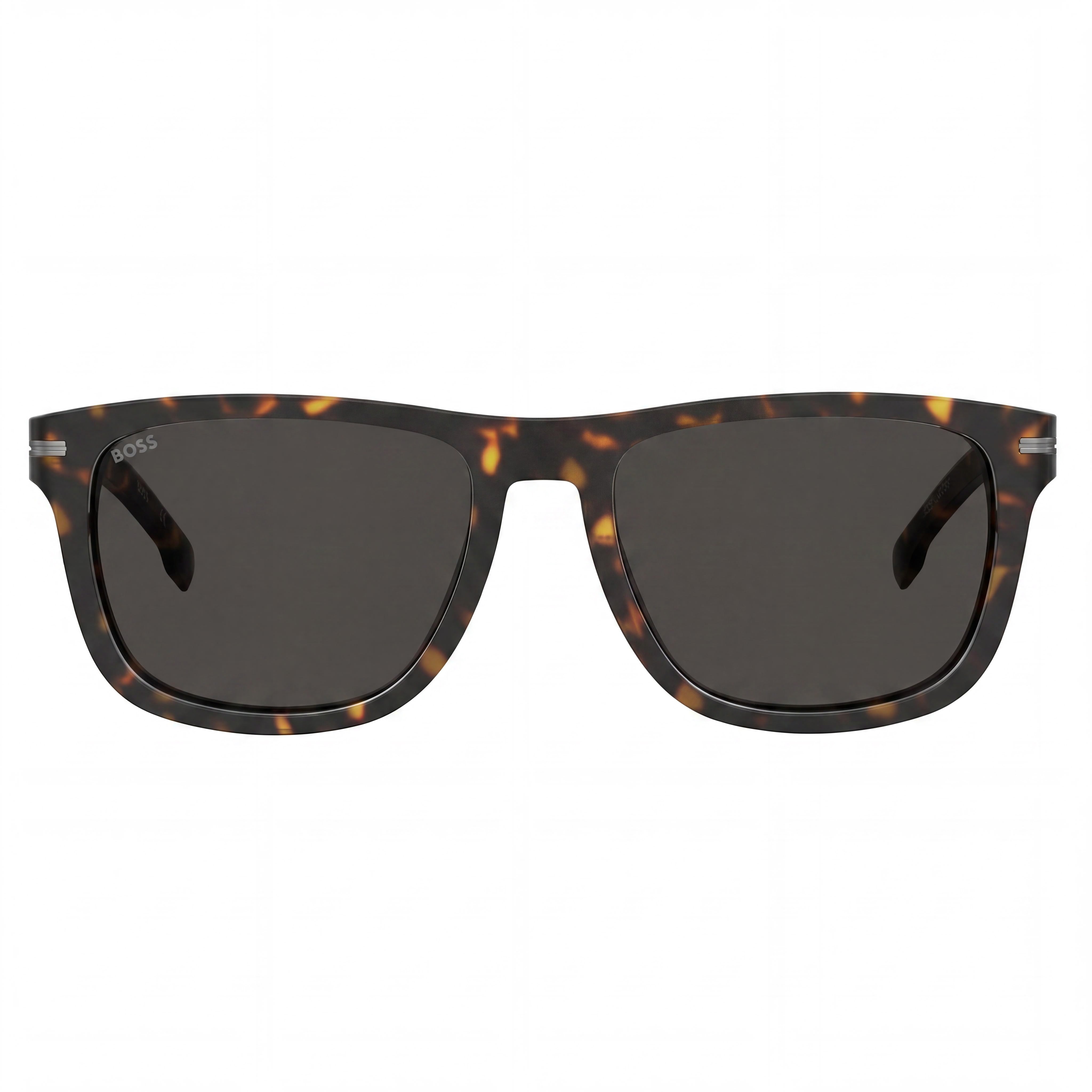 Gafas de sol rectangulares Hugo Boss Boss 1626/S para mujer de eco-acetato, color havana gris, sin polarizar, con protección UV 55-18-145, Photo 2