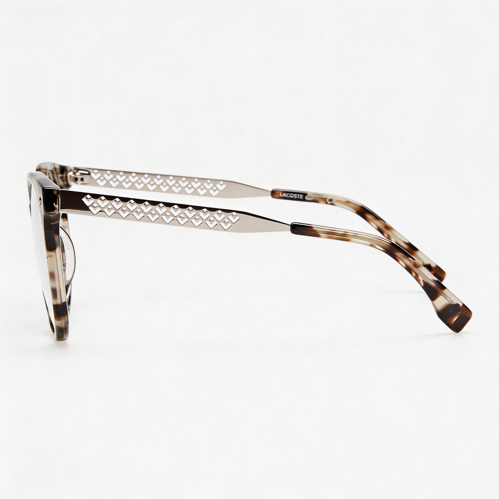 Gafas Lacoste L2806 para hombre, montura de metal, color rosa habana, lentes de 50 mm, puente de 20 mm, patillas de 140 mm