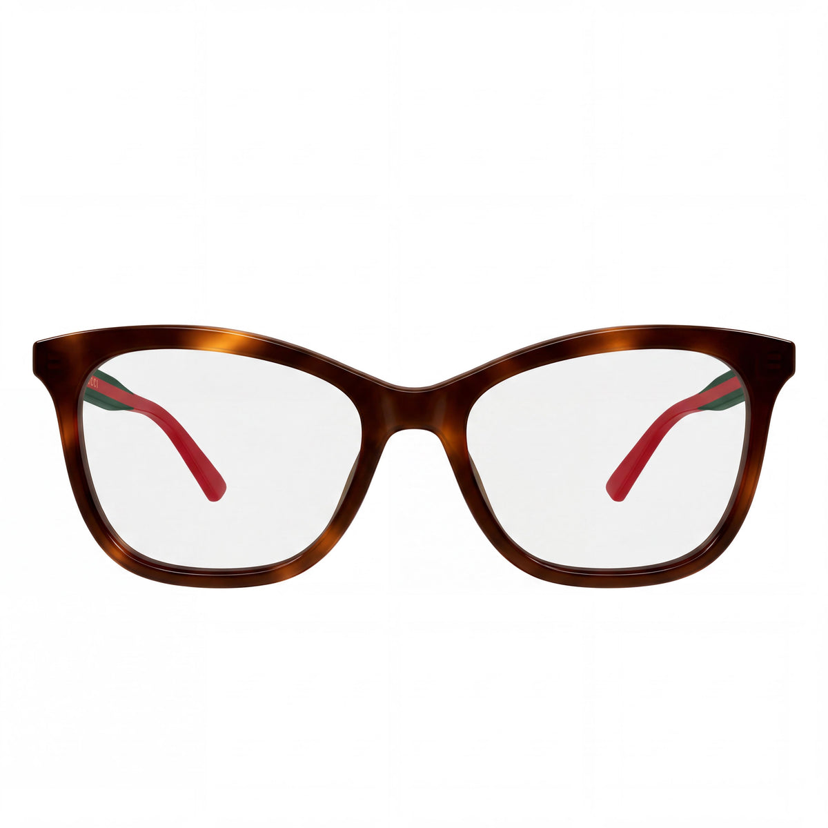 Gucci 2117o-002 Unisex Classic Acetate Eyeglasses Havana Transparent Green Multicolor Lens 54-17-145mm, Photo 2
