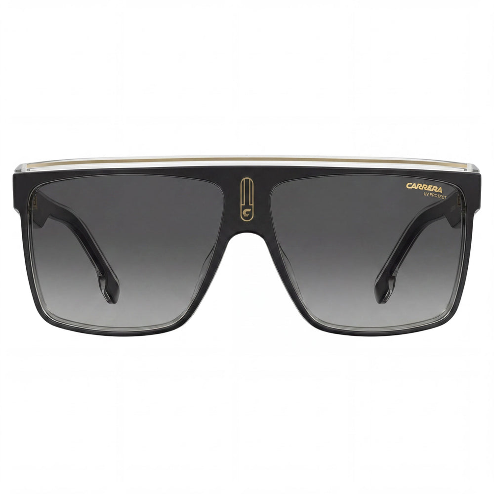 Carrera Carrera 22/N Men's Black Gold Brown Shaded Polyamide Sunglasses Brown Gradient UV Protection Lenses 63mm