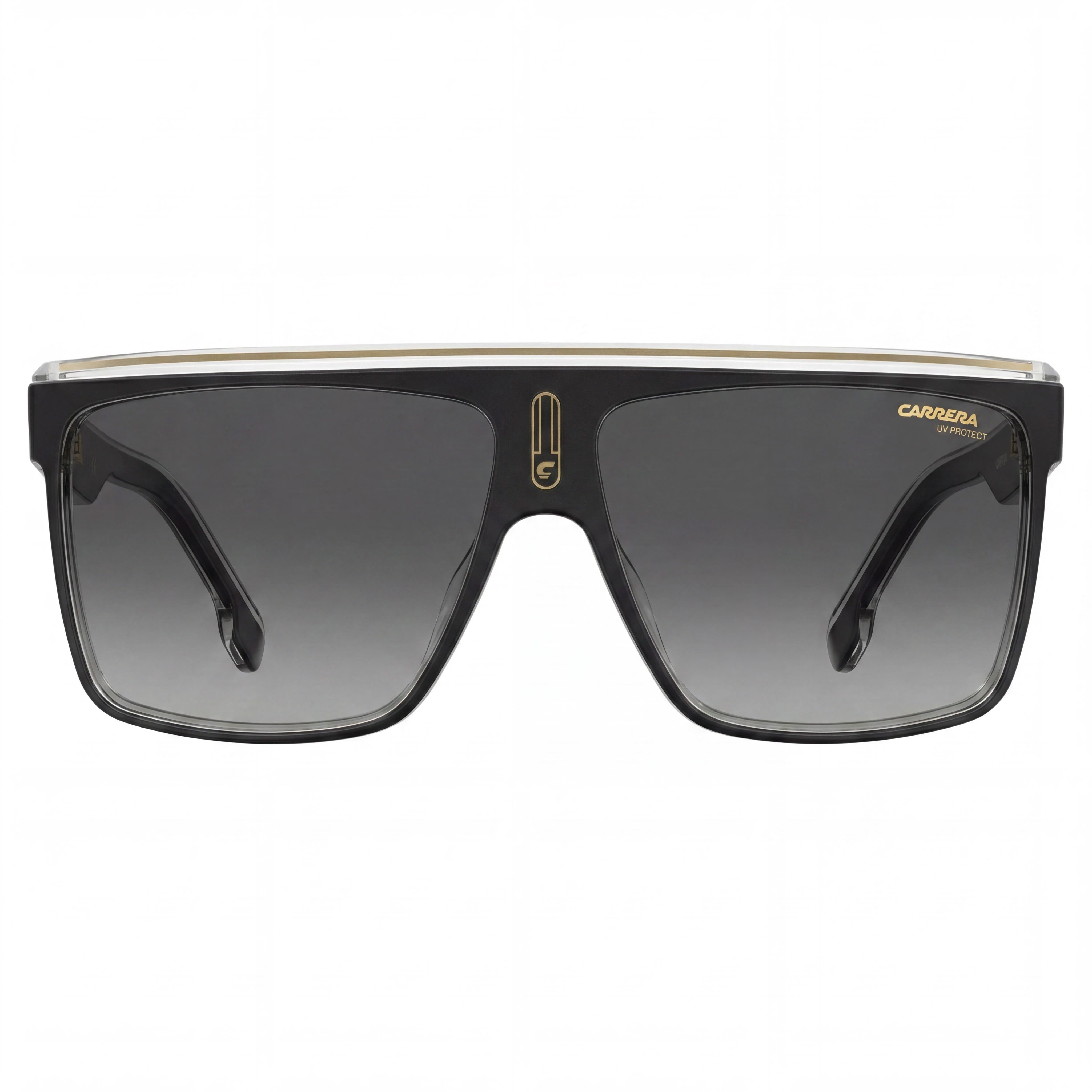 Gafas de sol Carrera Carrera 22/N para hombre, de poliamida, color negro, dorado y marrón, con degradado marrón y protección UV, 63 mm, Photo 2