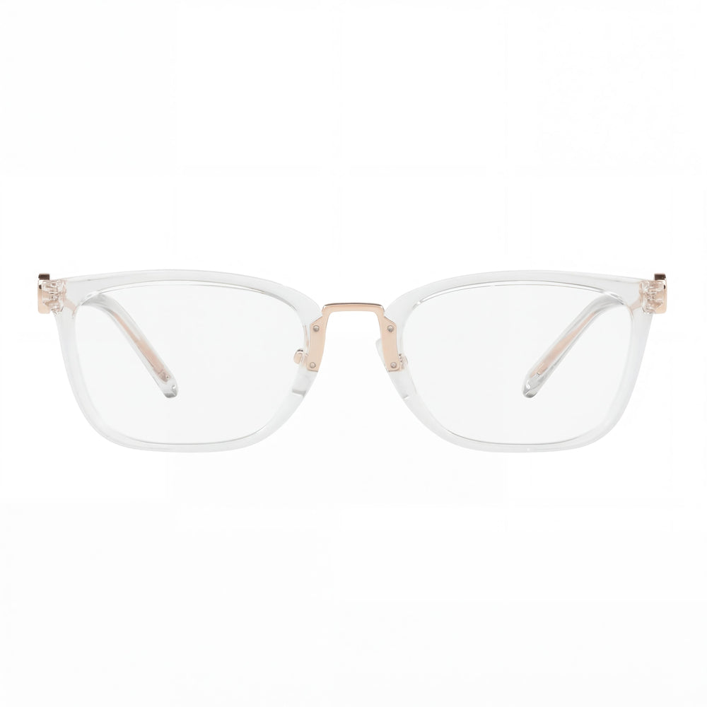 Michael Kors Captiva Mk4054 Women's Multicolour Crystal Clear Rectangle Plastic Frame Prescription Ready 52mm