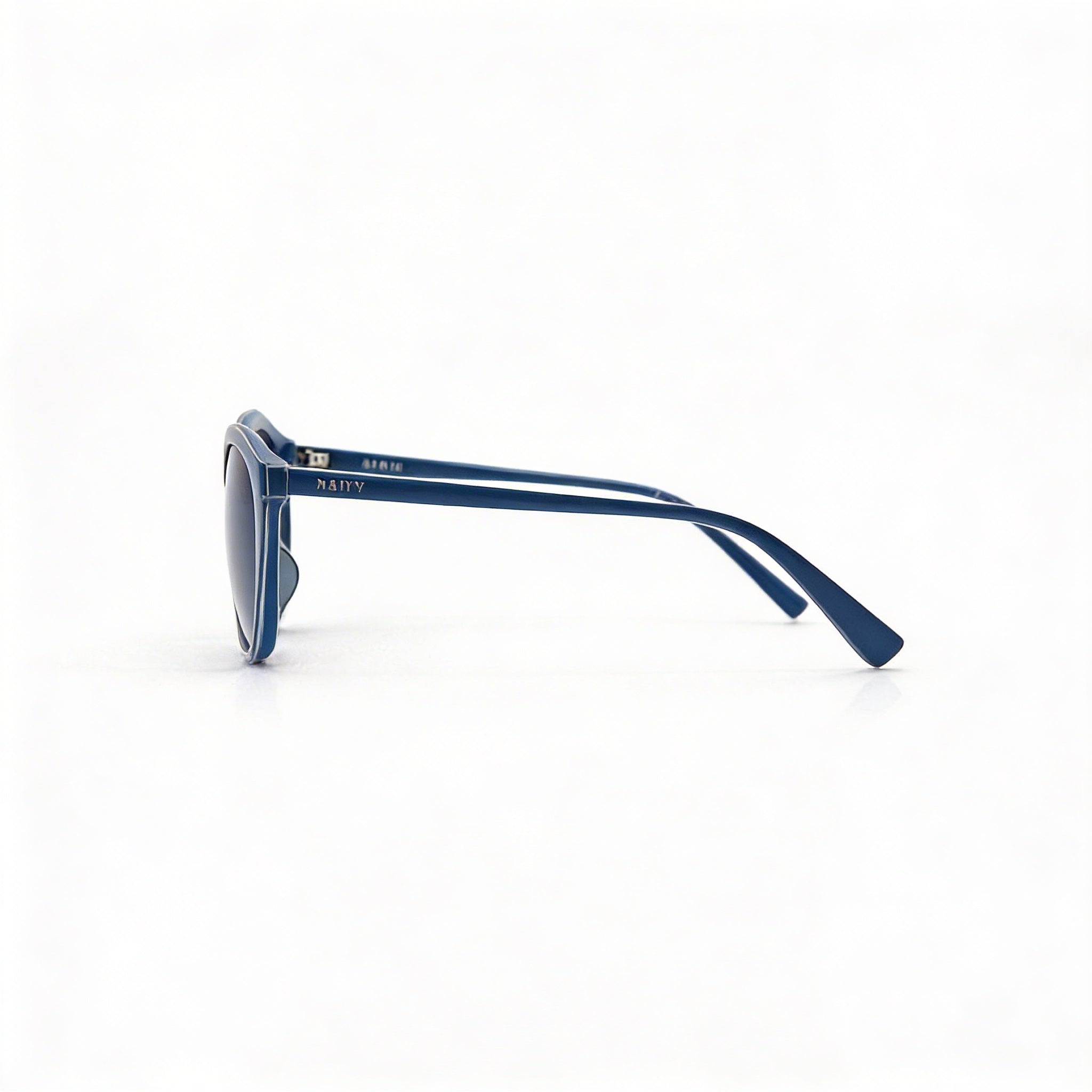 DKNY Women's Cateye Sunglasses, Blue Plastic Frame, Blue Acetate Lenses, UV Protection, 54mm, Photo 3