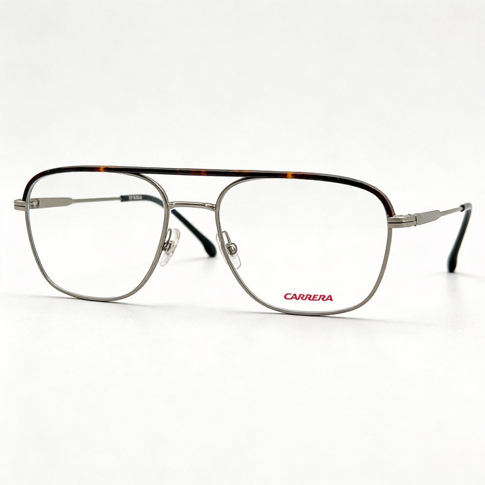 Carrera CARRERA 211/SAM Unisex Rectangular Metal Ruthenium Frame Eyeglasses with Demo Lens 54mm
