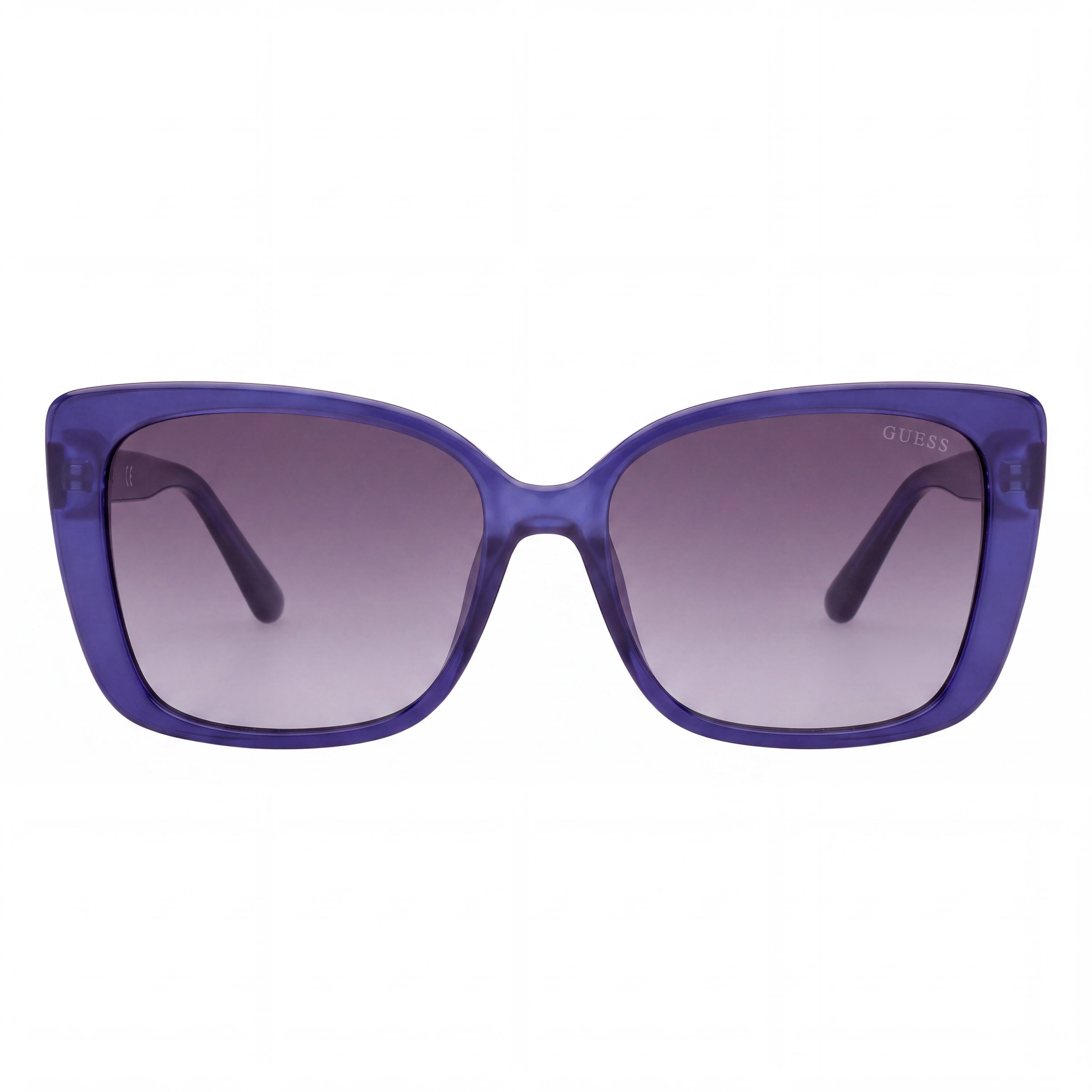 GUESS GU7829 Women's UV Protective Polycarbonate Blue Smoke Shaded Lens Sunglasses Shiny Blue Frame 56-16-140, Photo 2