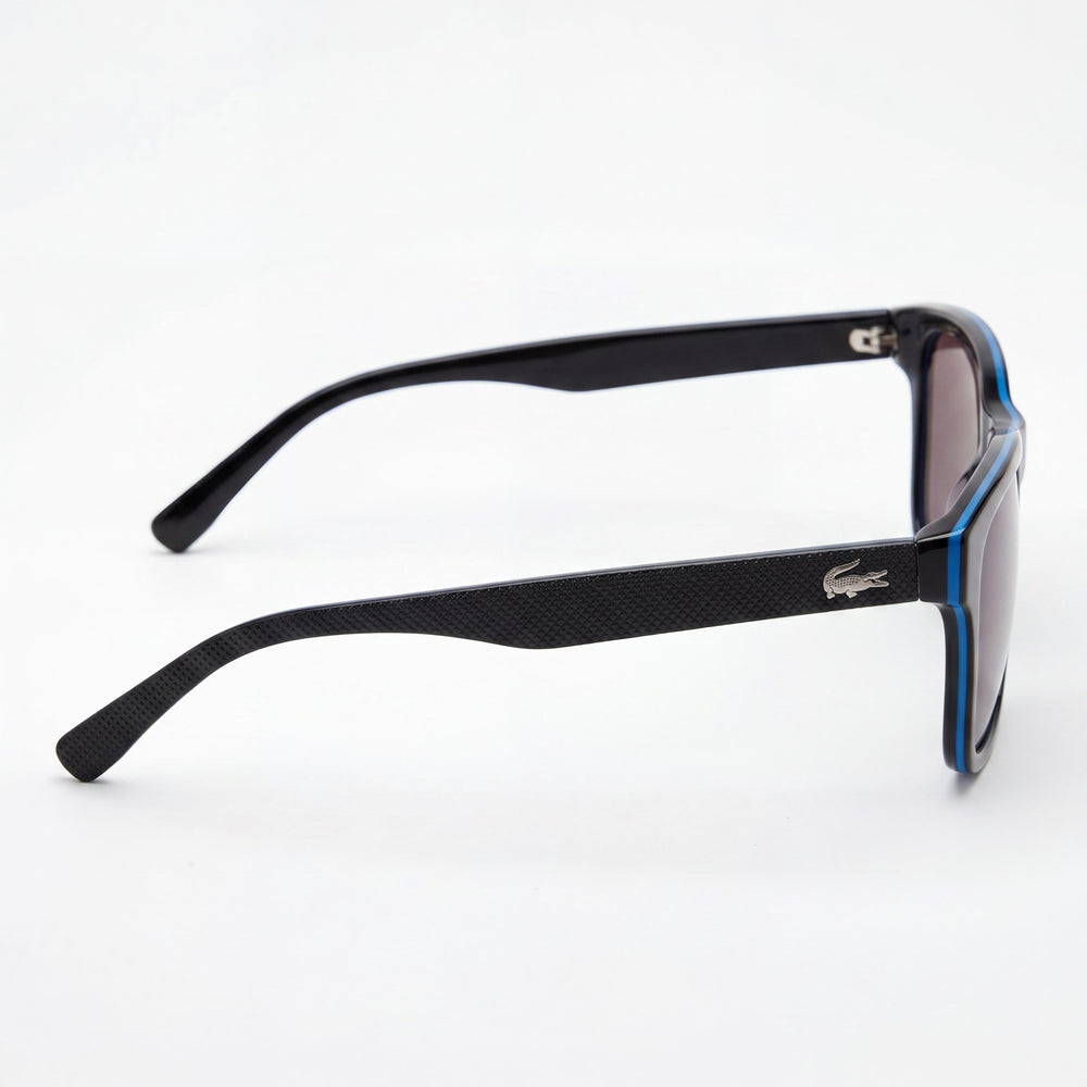 Gafas de sol Lacoste L683s unisex de plástico azul, amarillo, azul, con lentes azules marinos, protección UV y antirreflectantes de 55 mm