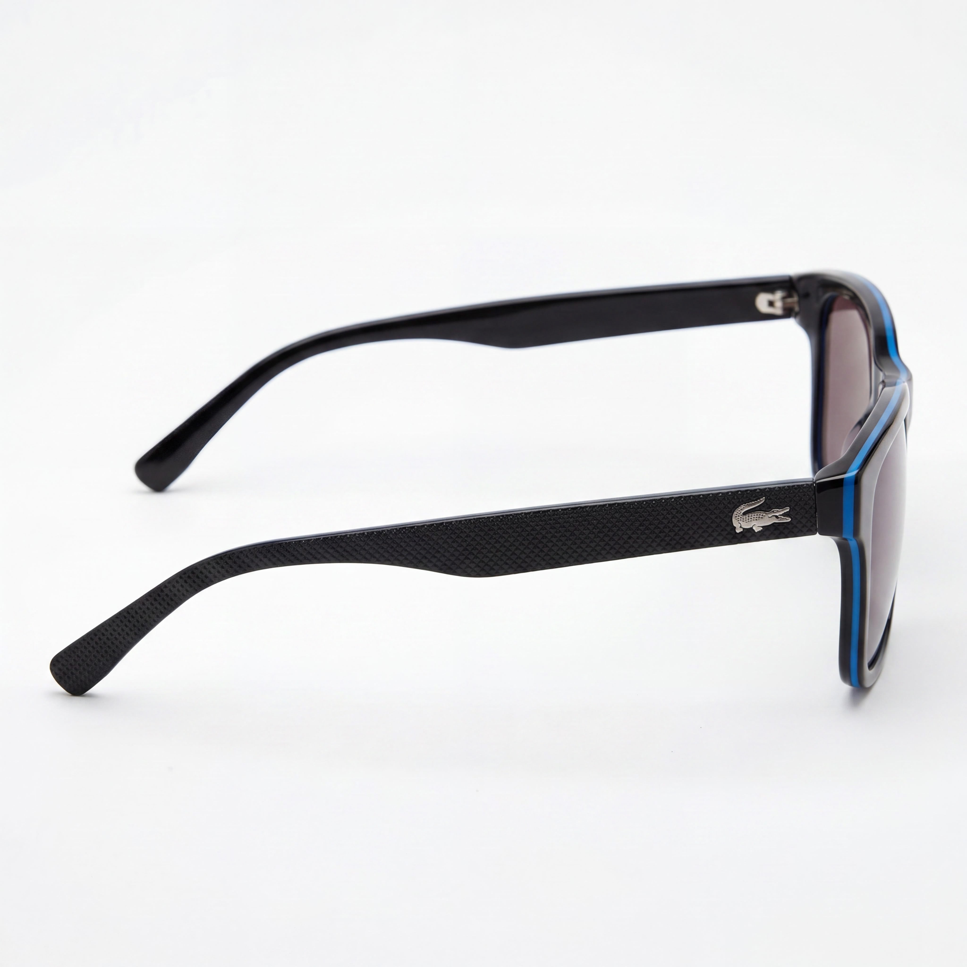 Lacoste L683s Unisex Plastic Bluette Yellow Blue Frame Navy Lens UV Protected Anti-Reflective Sunglasses 55mm, Photo 3
