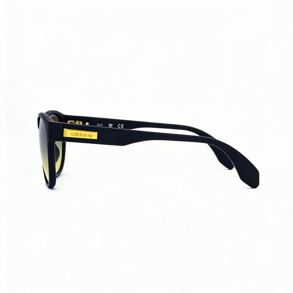 adidas Originals Classic Unisex Matte Black Acetate Frame Gradient Yellow UV Protection Sunglasses 54mm