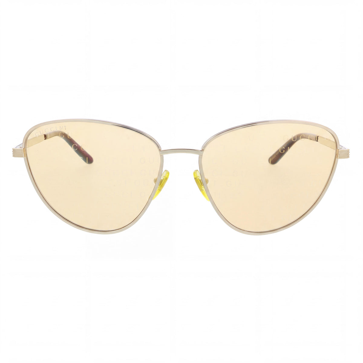 Gafas de sol Gucci GG0803S-004 para mujer, montura de metal con forma de mariposa, color dorado y naranja, lentes con degradado y 100% protección UV, 58 mm, Photo 2