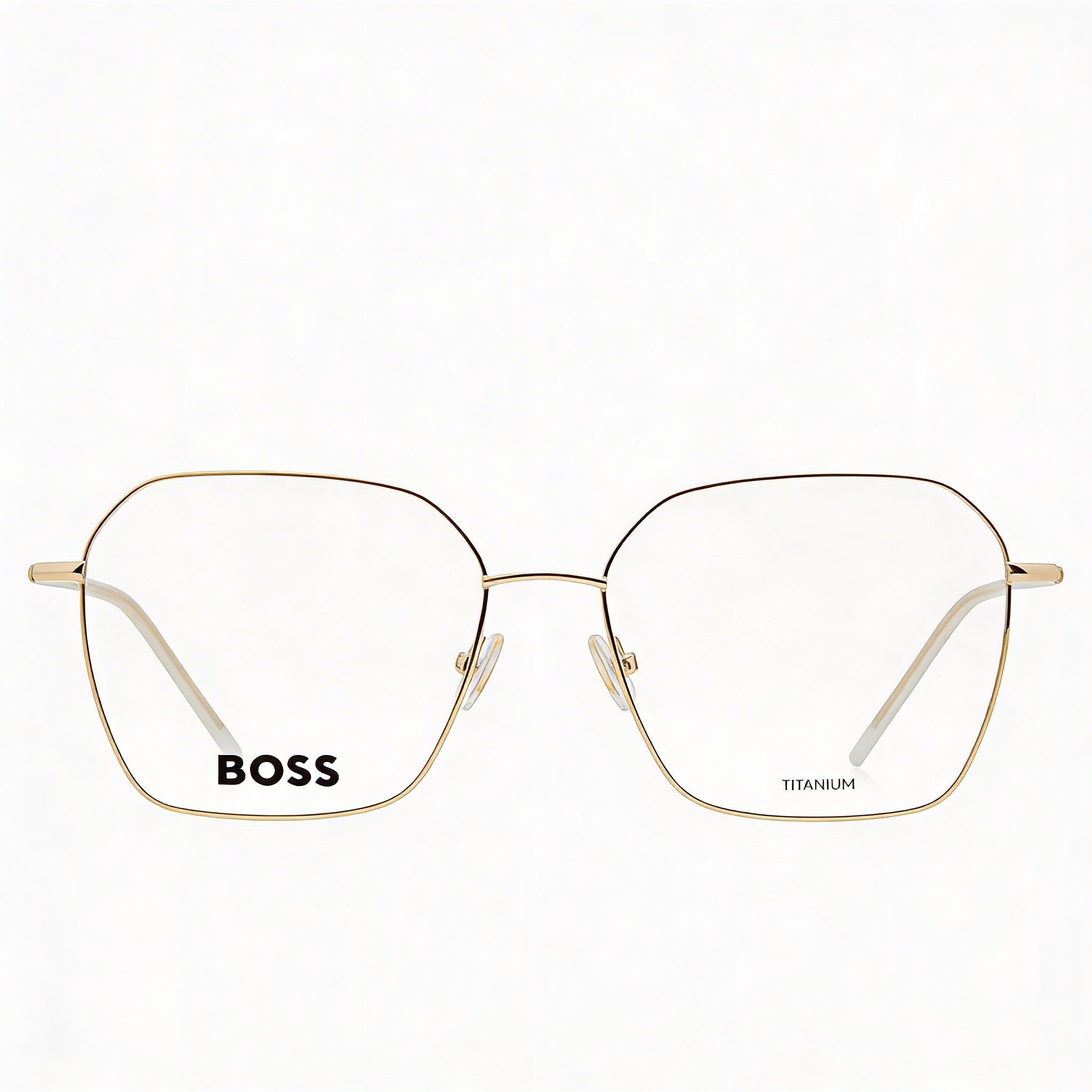 Gafas unisex Hugo Boss 1398 de titanio con montura completa en oro rosa y lentes en oro rosa de 54 mm, Photo 3