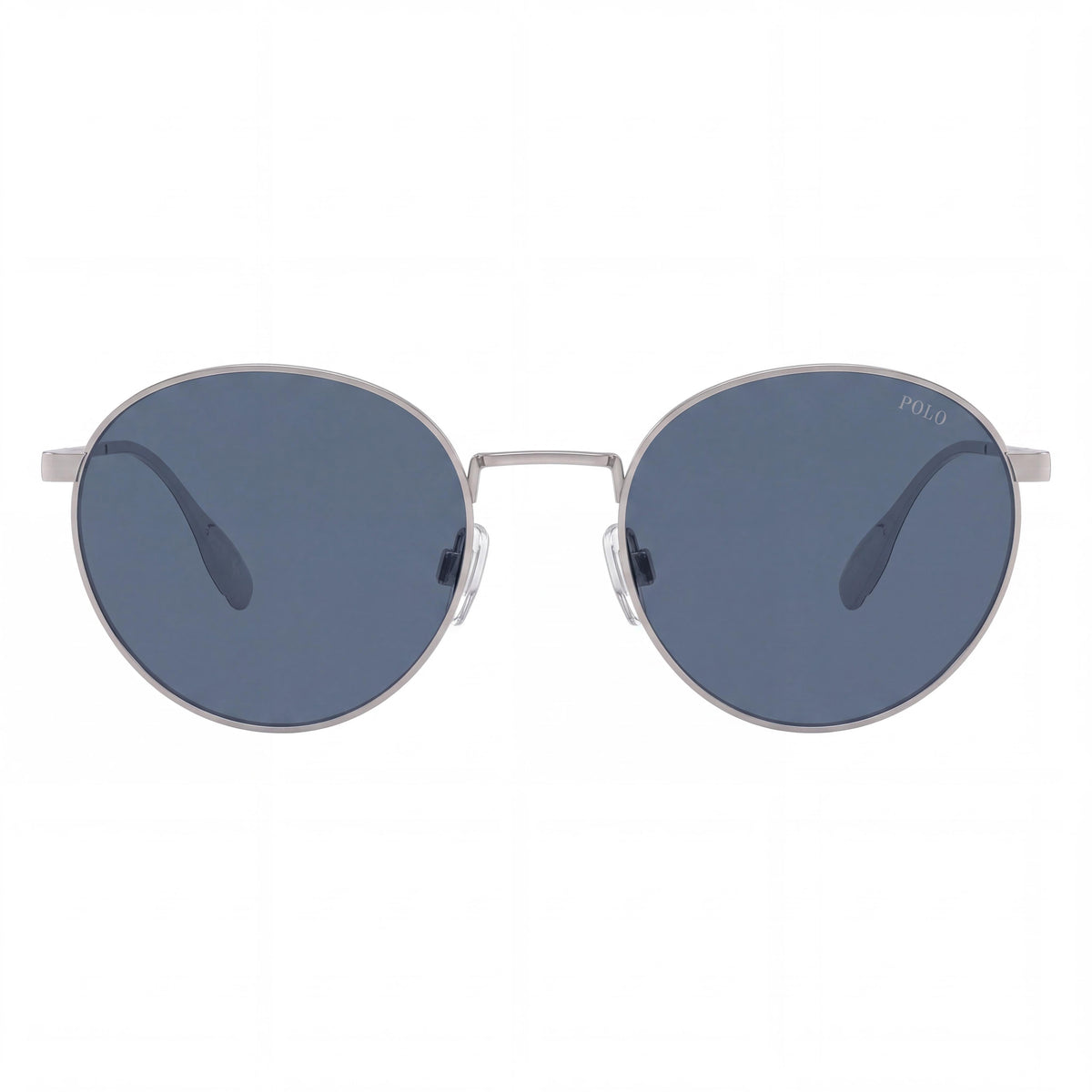 Gafas de sol POLO RALPH LAUREN Ph3158 de metal para mujer, color plata cepillado y azul oscuro con lentes azul oscuro, 53 mm, Photo 2