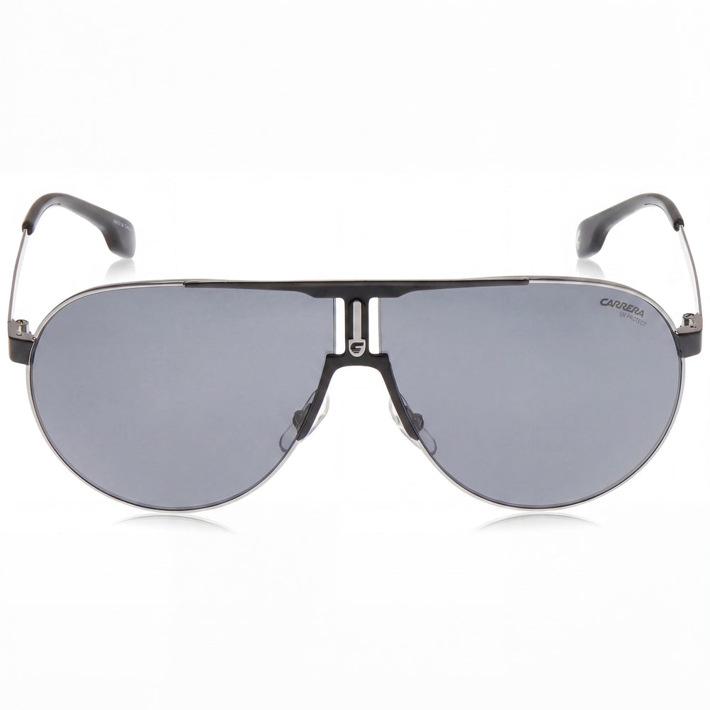 Carrera Ca1005/S Unisexo Acero Inoxidable Rutenio Negro Mate Negro Degradado Azul Gris Piloto Gafas de Sol UV 66mm