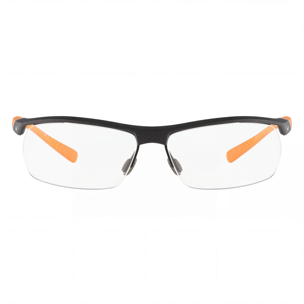 Nike 7071/2 Men's Plastic Prescription Ready Optical Frames Dark Grey and Orange 57-14-135mm