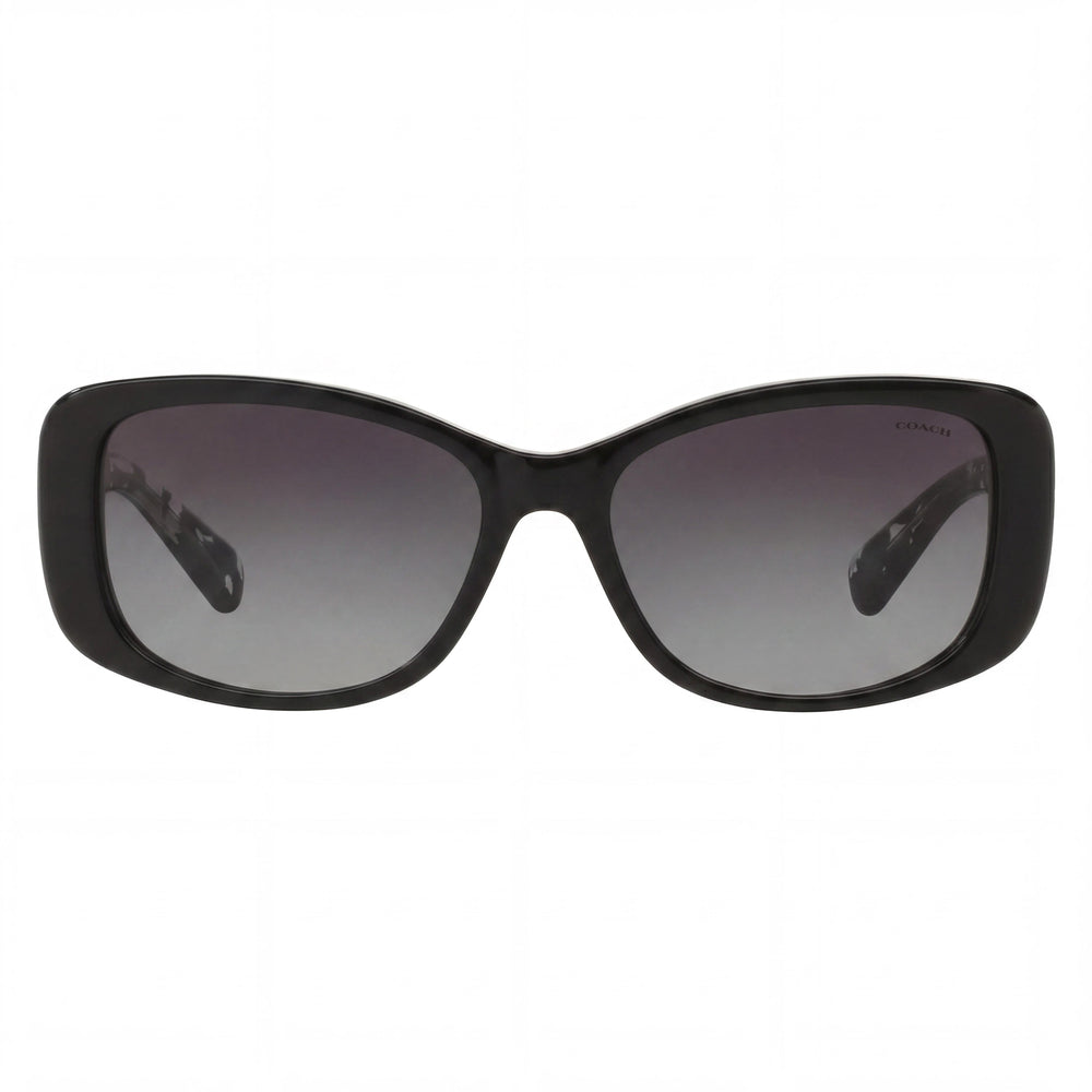 Gafas de sol rectangulares Coach Hc8168 de carey oscuro para mujer, 56 mm