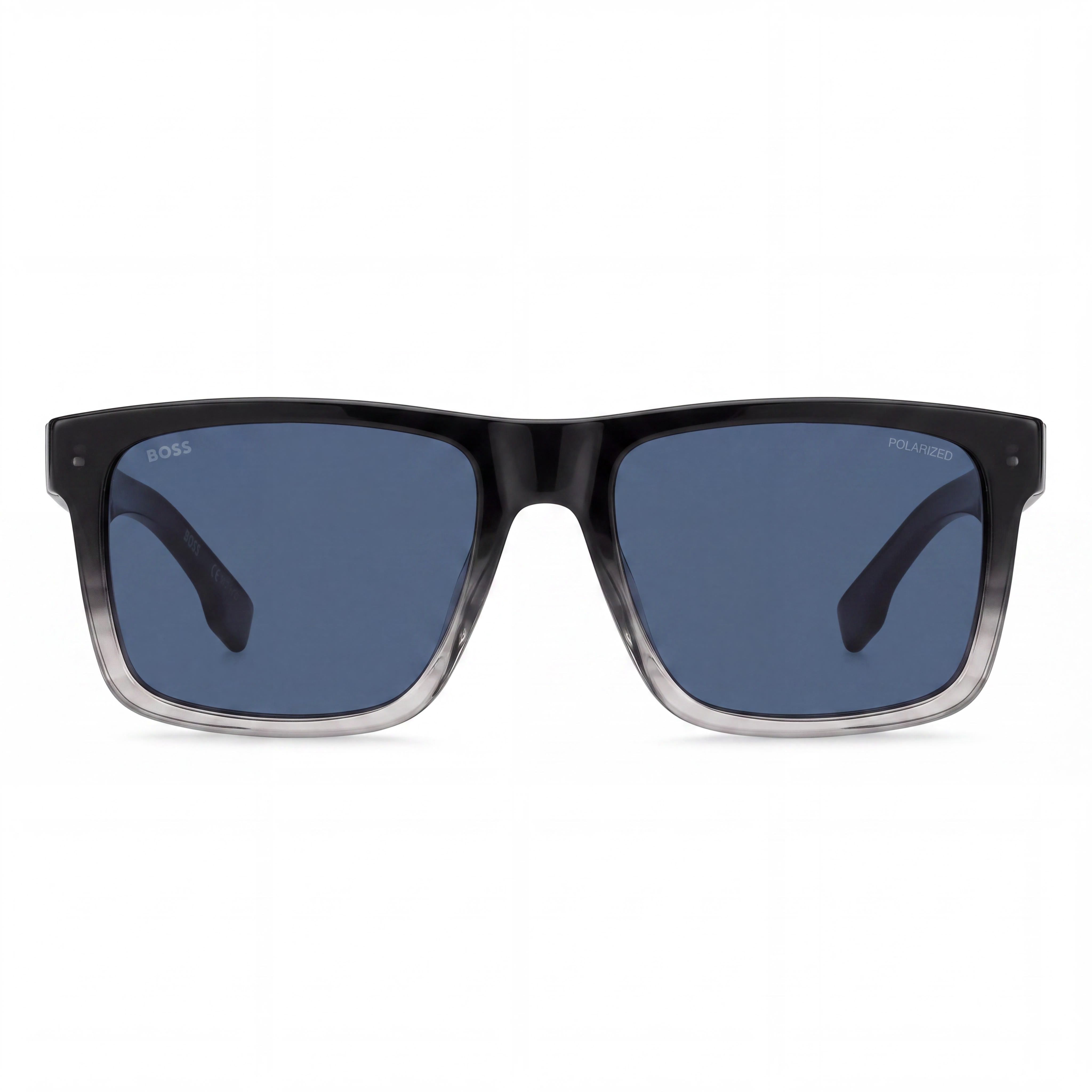 Gafas de sol rectangulares de acetato HUGO BOSS BLACK para mujer, protección UV, gris azul sombreado negro, 59mm, Photo 2