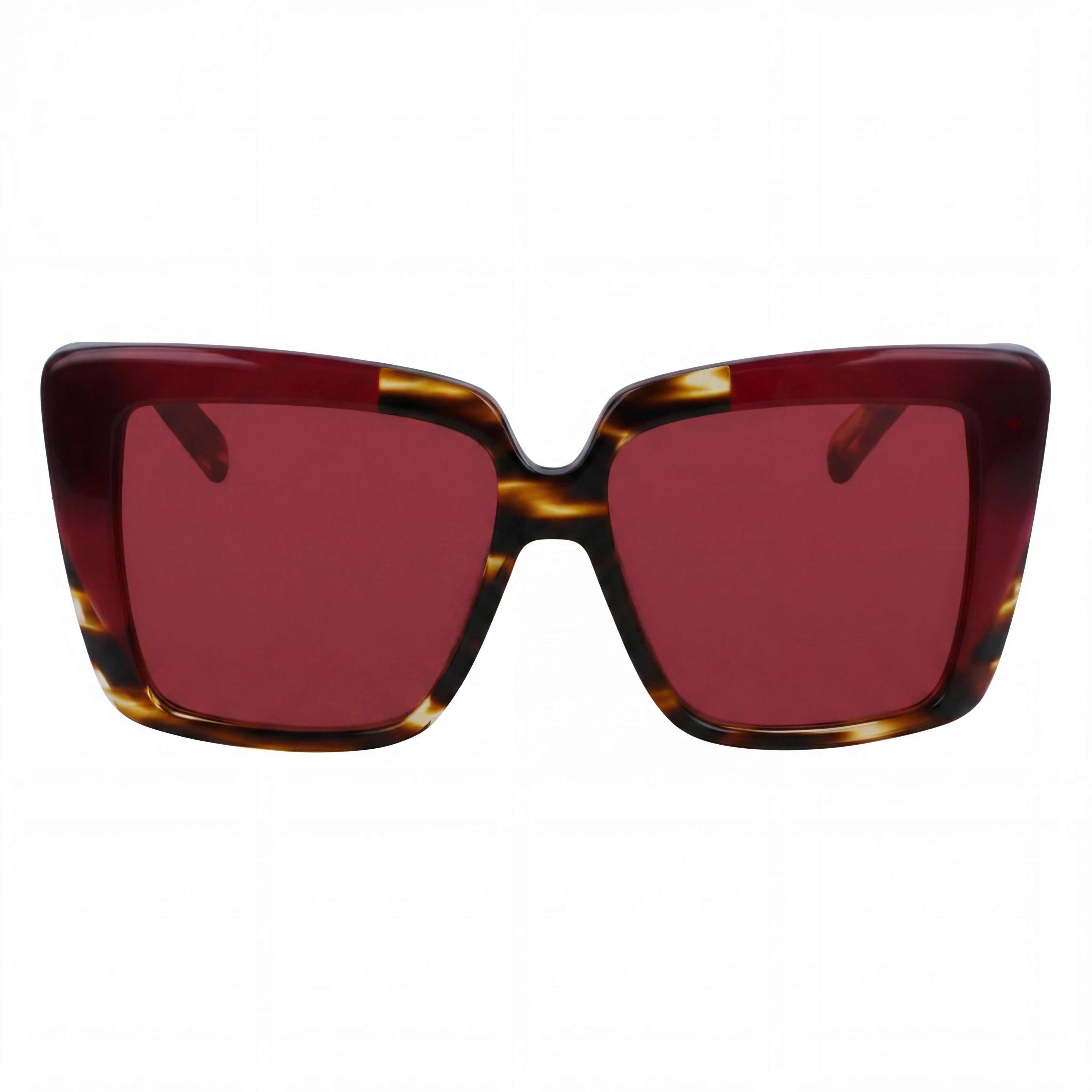 Gafas de sol Salvatore Ferragamo Sf1060sn para mujer, montura de acetato a rayas marrón/morado, protección UV, policarbonato no polarizado, 55mm, Photo 2