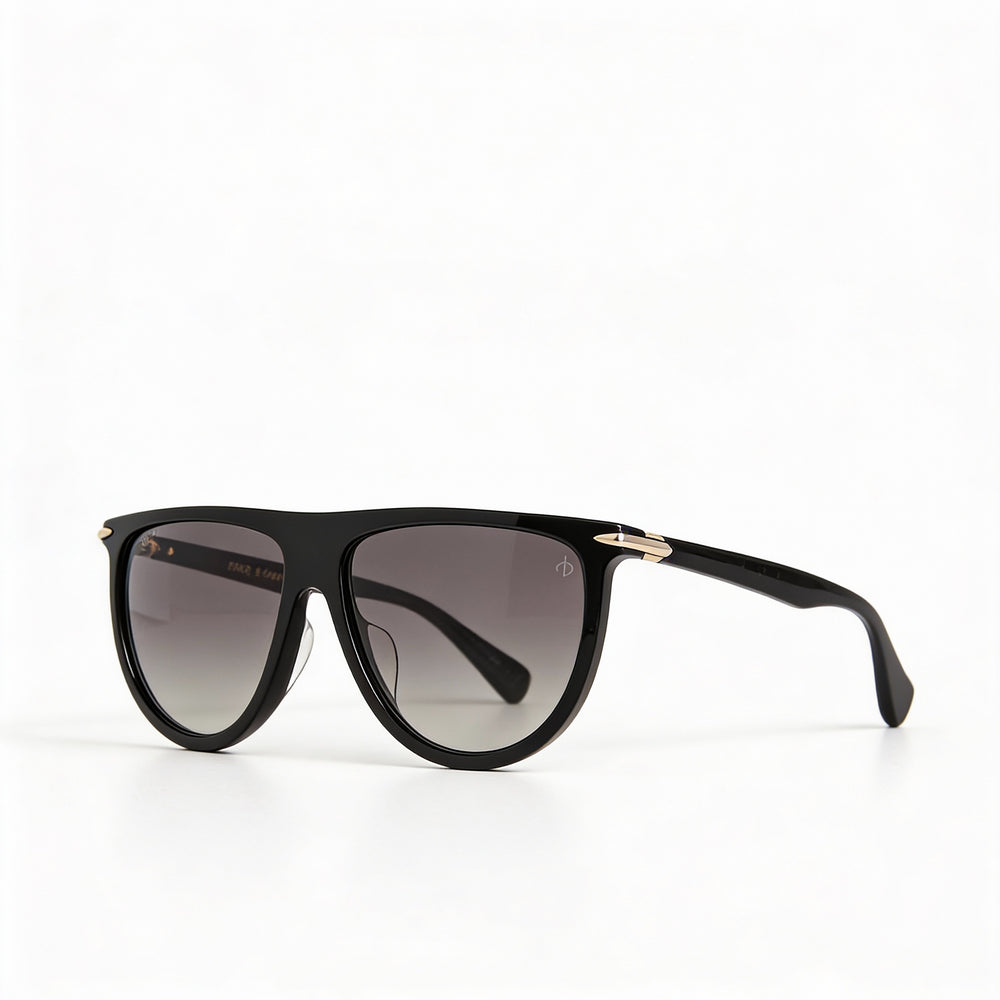 rag & bone Rnb1056s Women's Black Plastic Oval Frame Grey Shaded Non-Polarized Lenses UV Protected 57mm Sunglasses