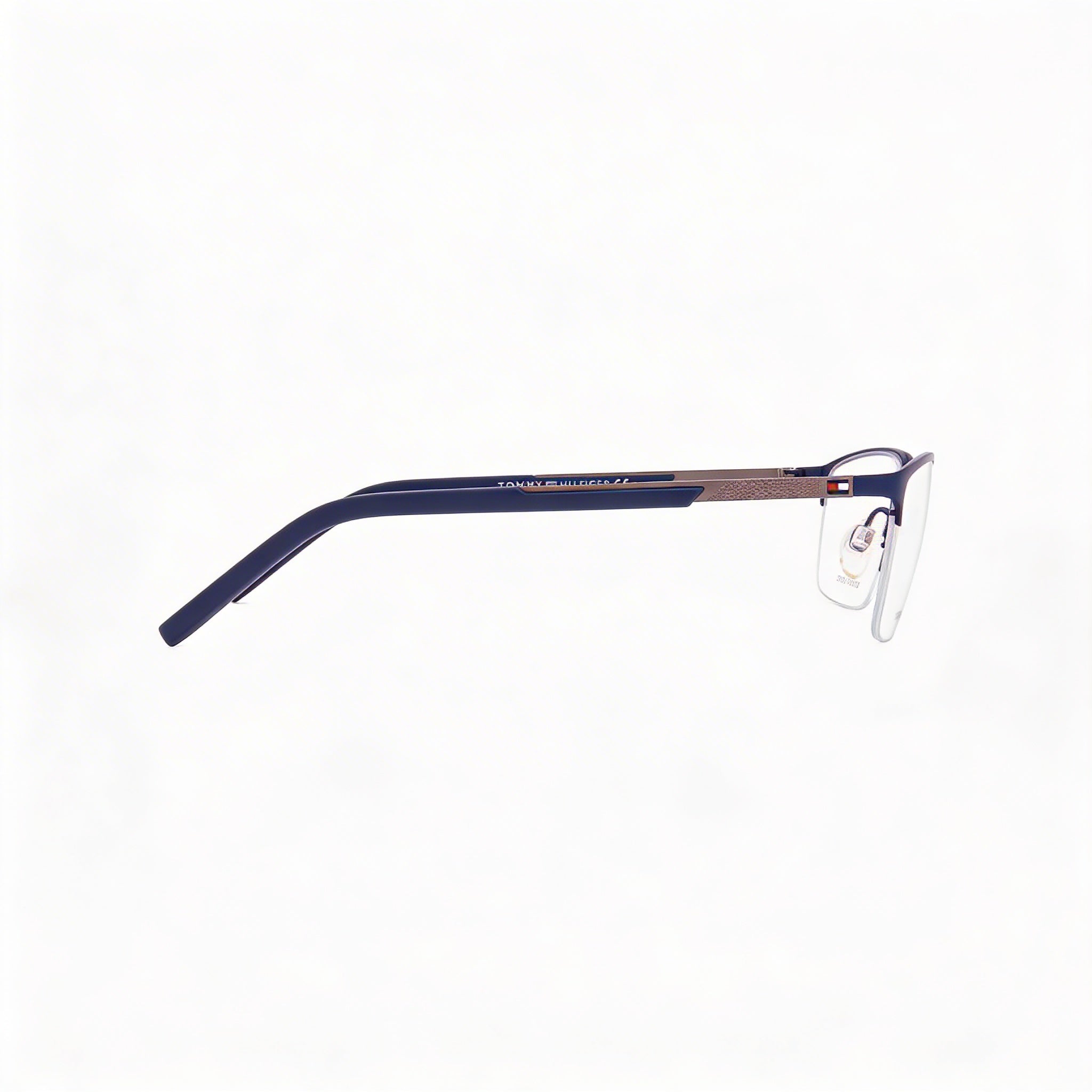 Tommy Hilfiger TH-1692 Unisex Fashion Glasses with Alloy Steel Frame in Matt Blue Dark Ruthenium 57mm, Photo 3