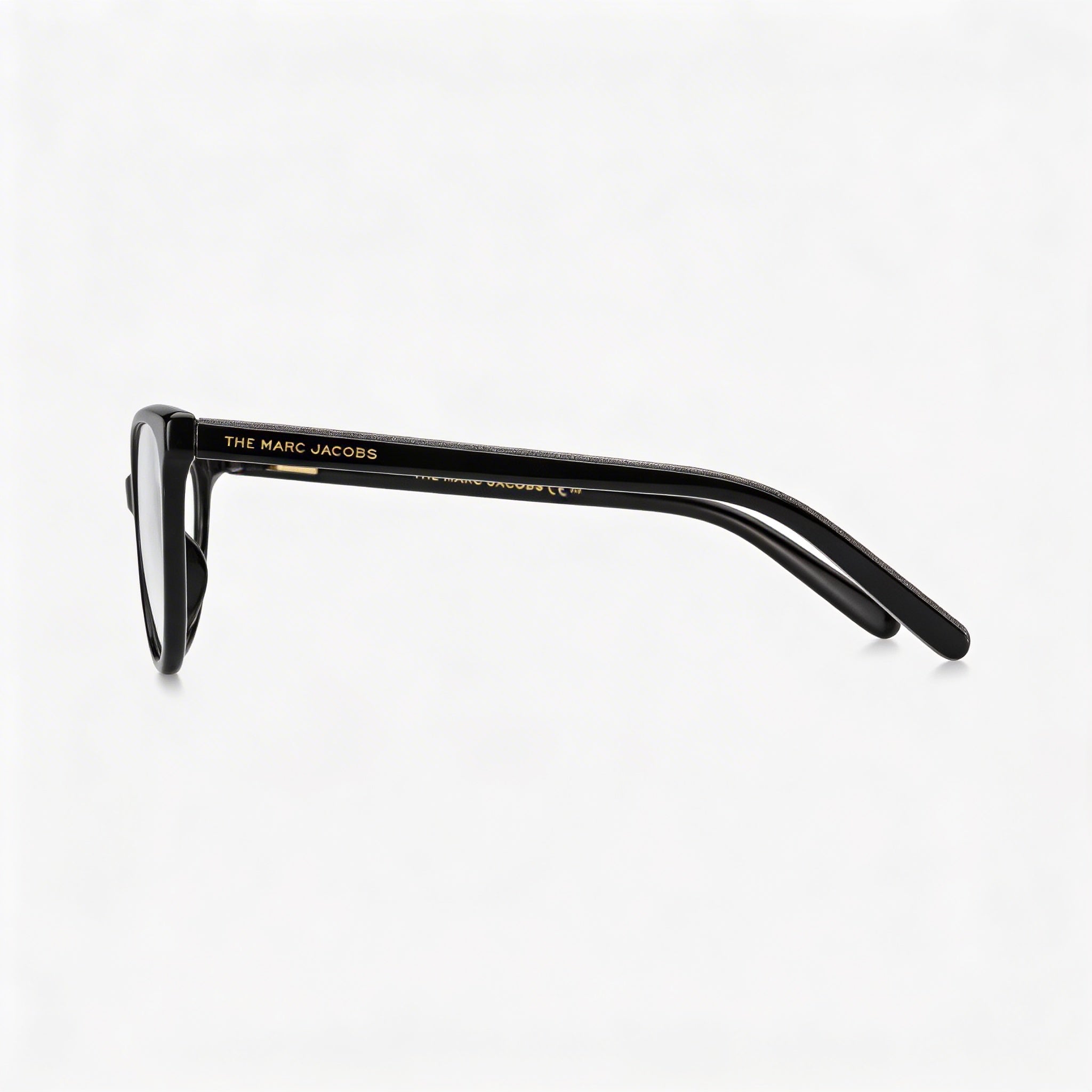 Gafas Marc Jacobs Marc 463 para mujer, armazón de plástico negro tipo ojo de gato, lentes transparentes de policarbonato, 53 mm, Photo 3