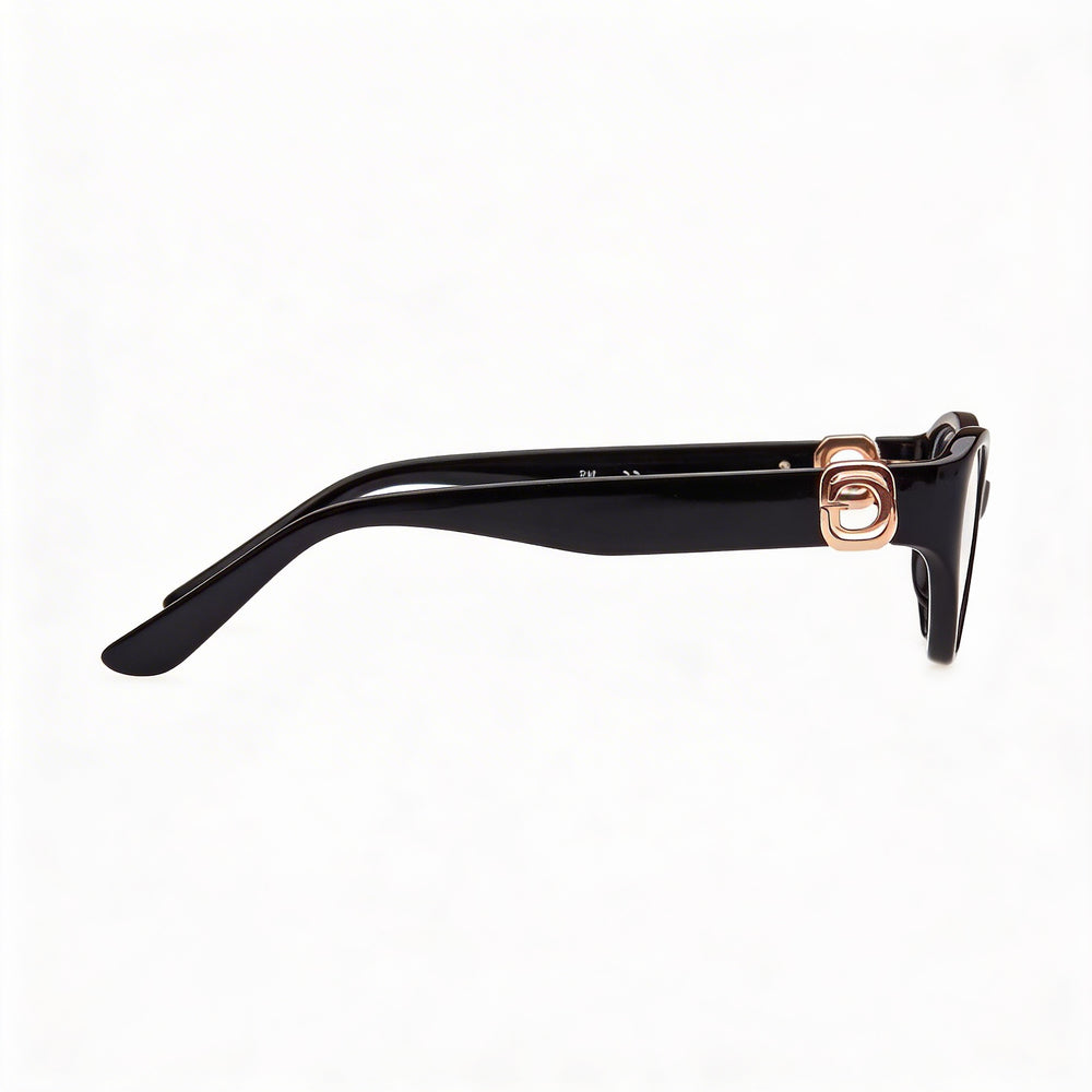 GUESS Women's Gu50119 Shiny Black Plastic Frame Clear Polycarbonate Lens Eyewear 51mm