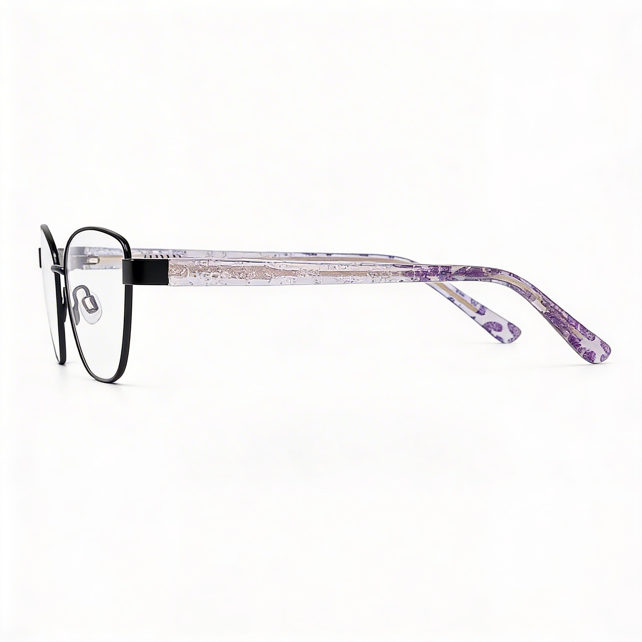 Gafas bebe BB5209 para hombre con montura metálica, color negro azabache, lentes transparentes, ancho de lente de 54 mm, Photo 3