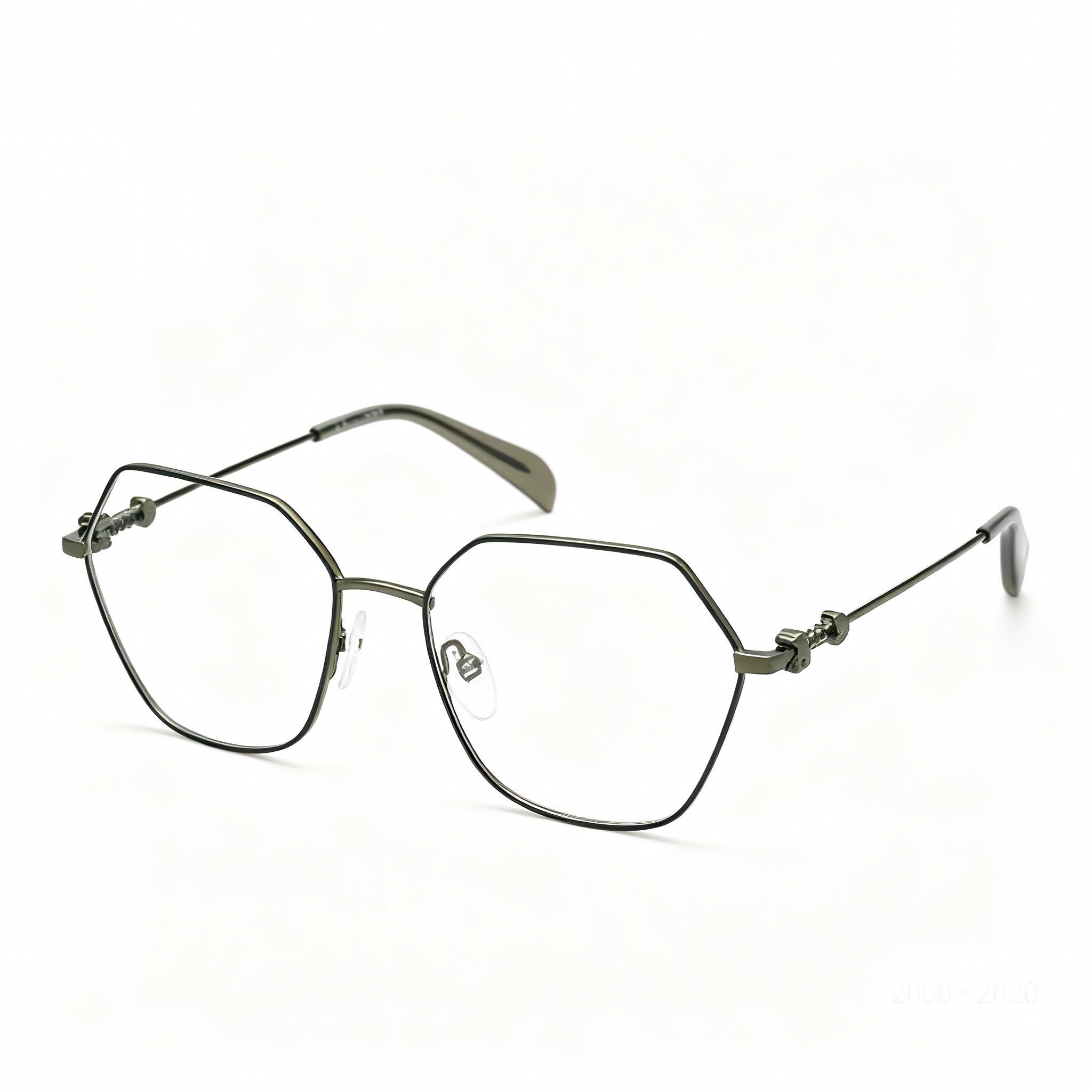 TOUS VTO432 Men's Casual Optical Glasses, Shiny Green, Transparent Lenses, Bridge 18mm, Temple 135mm, Photo 3