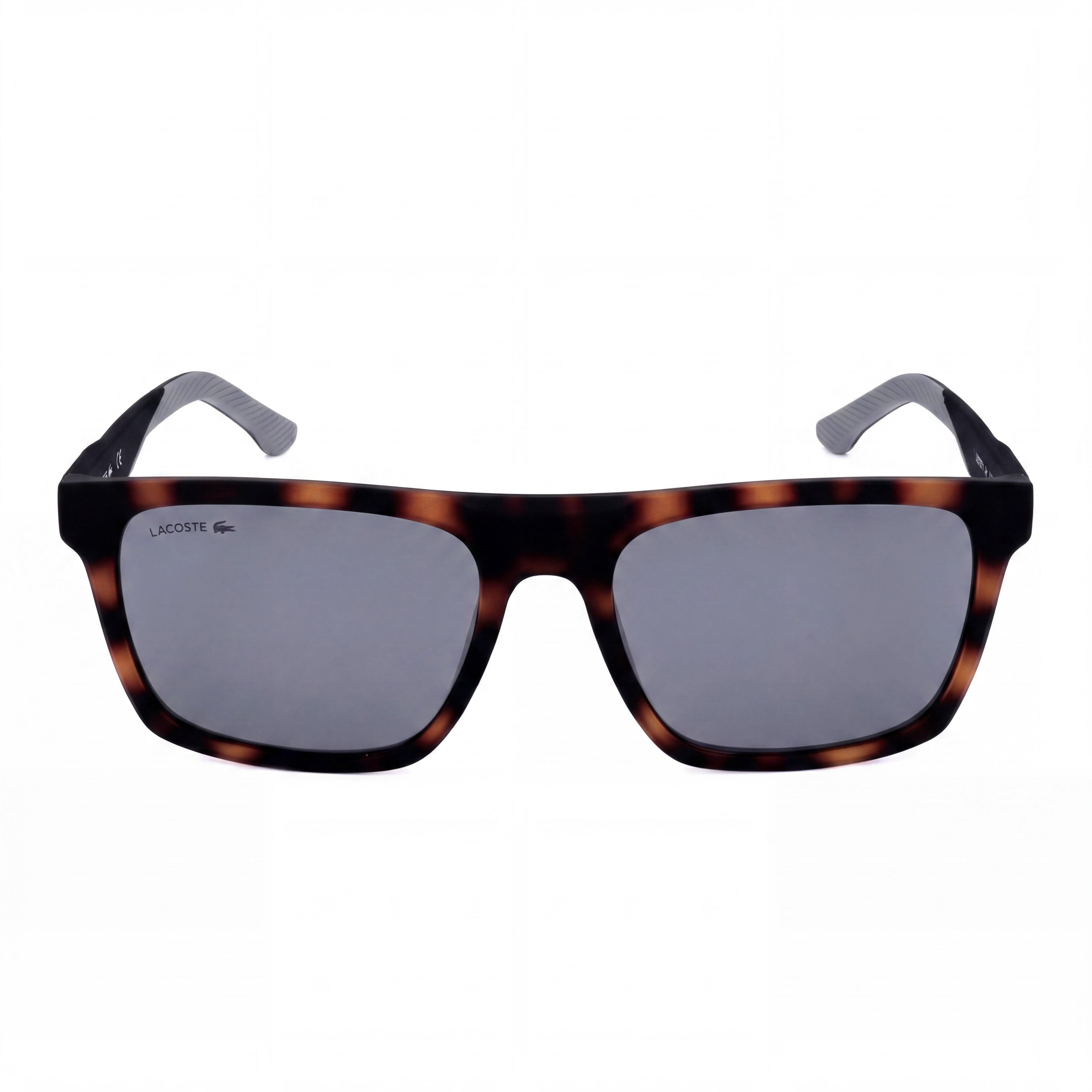 Lacoste L957s Men's Matte Havana Plastic Sunglasses, Solid Grey Mirror, Non-Polarized, UV Protection 56mm, Photo 2
