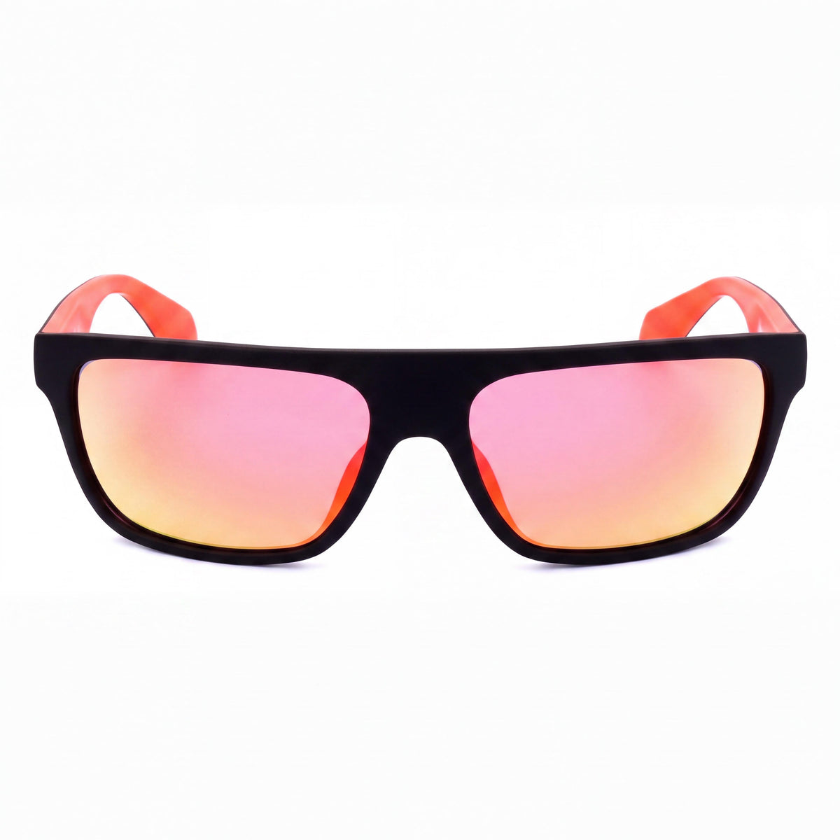 adidas Casual Unisex Matte Black Bordeaux Mirror Plastic Frame Sunglasses with Red Non-Polarized Lenses, Photo 2