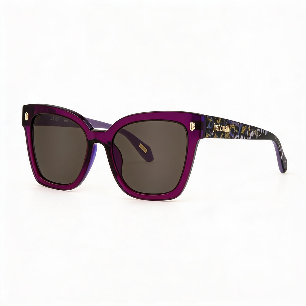 Just Cavalli Modern Men's Marrone Violet Acetate Non-Polarized Sunglasses 54mm