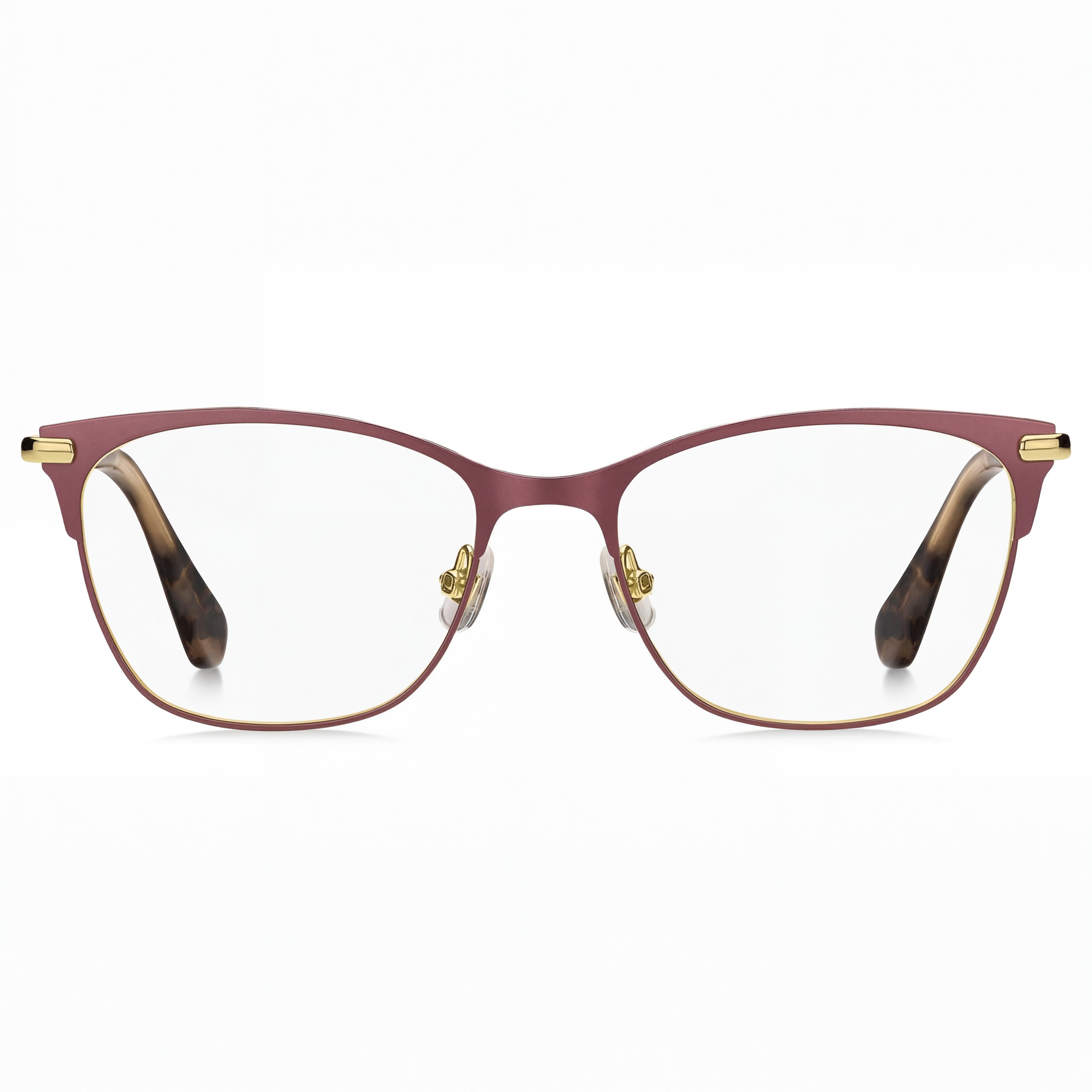 kate spade new york Gafas Unisex Bendall de Acero Inoxidable Color Borgoña y Dorado, Cuadradas, con Montura Completa, 52mm, Photo 2