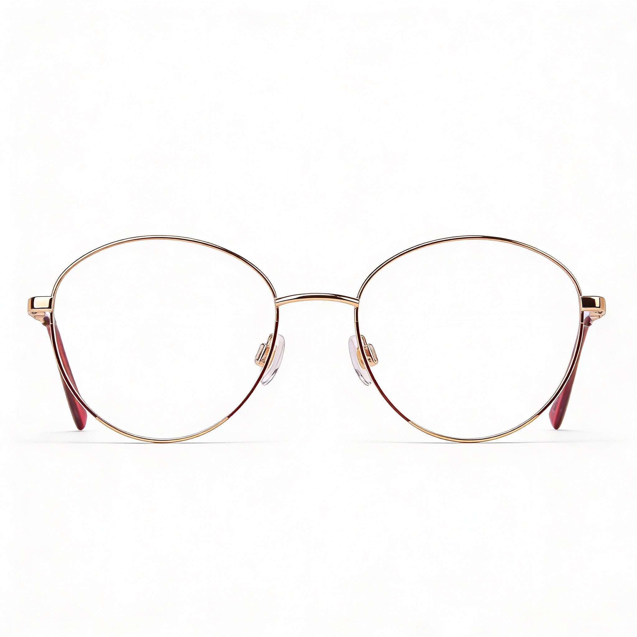 M Missoni Color Line Women's Cateye Optical Frames in Burgundy Copper Gold Alloy Steel, 53-18-140, Photo 2