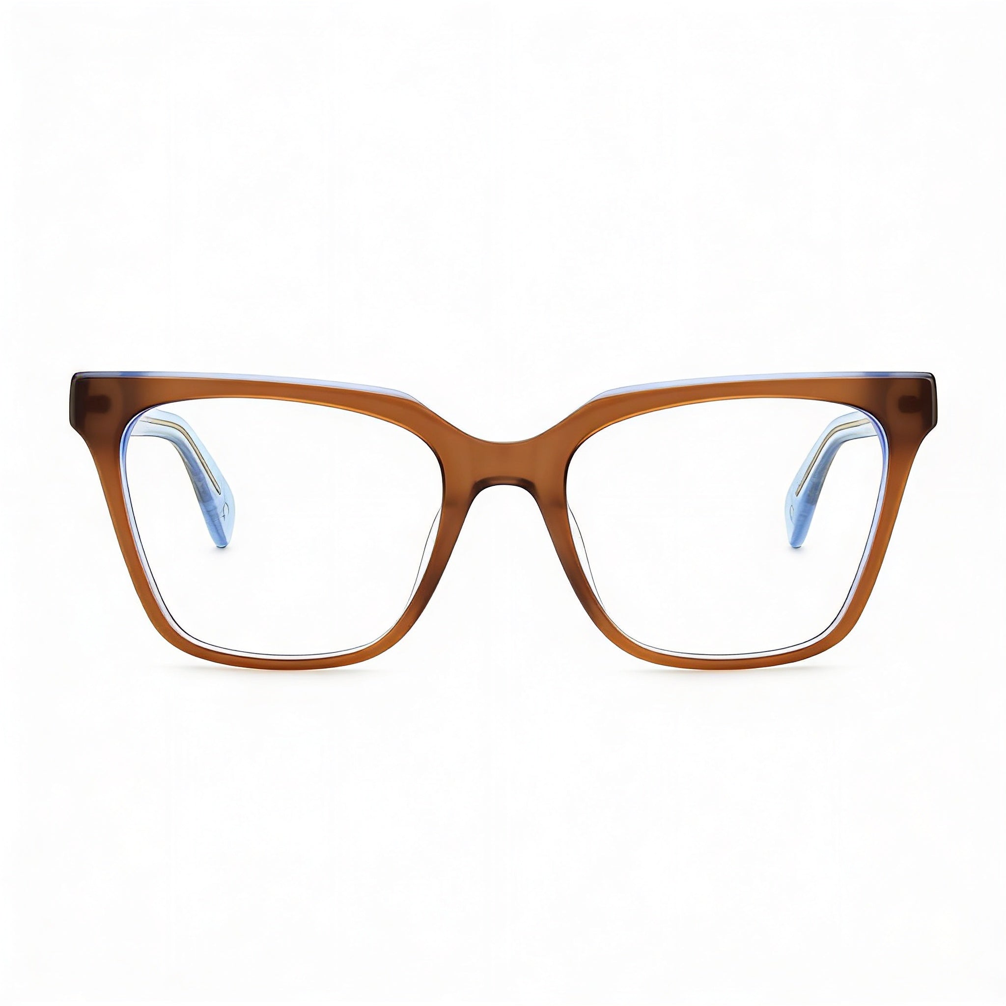 rag & bone Modern Women's Acetate Frame Eyeglasses for Prescription Lenses, Brown Blue, Size 53-18-140, Photo 3