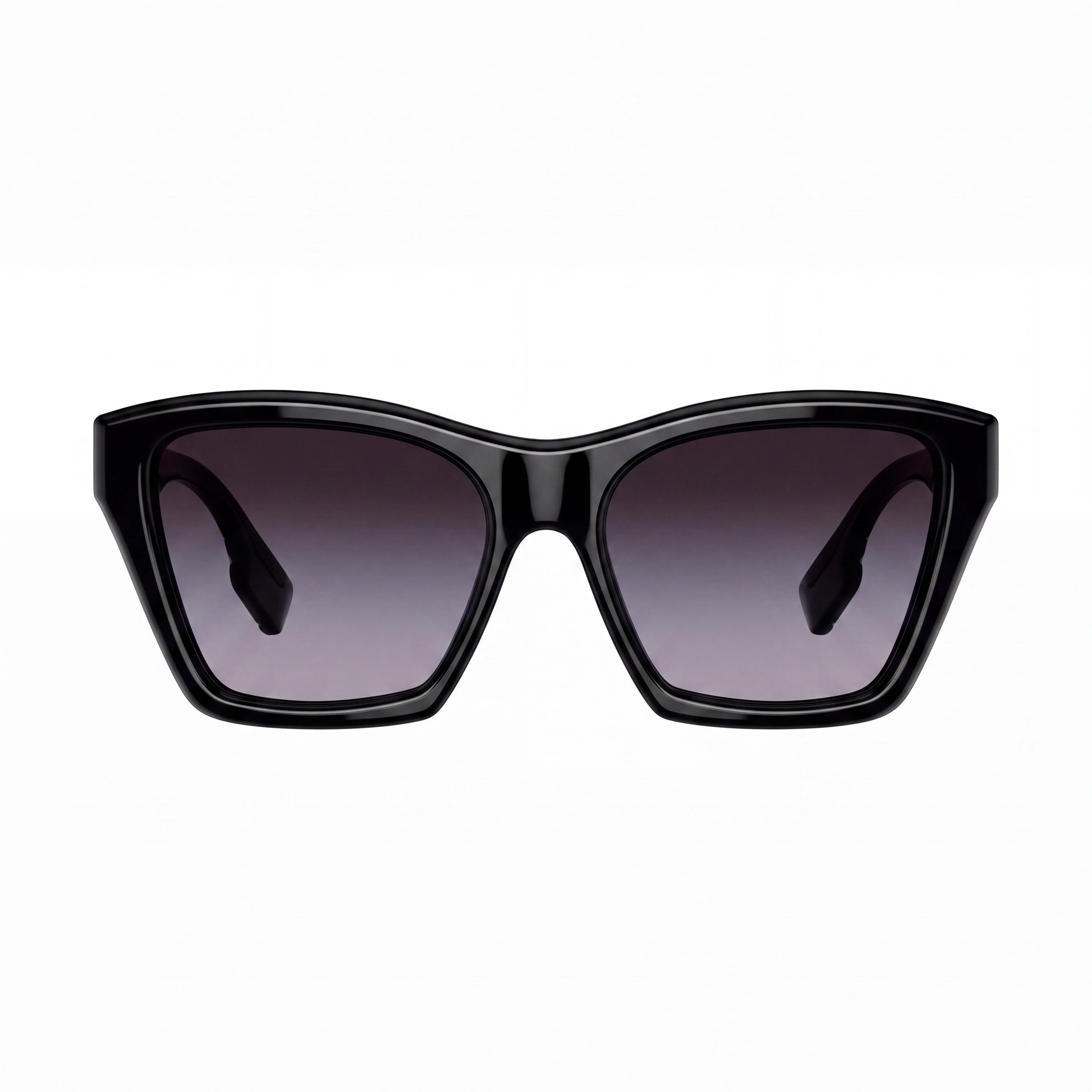 Gafas de sol BURBERRY Classic para mujer, armazón de plástico negro con degradado gris, micas grises con protección UV 54mm, Photo 2