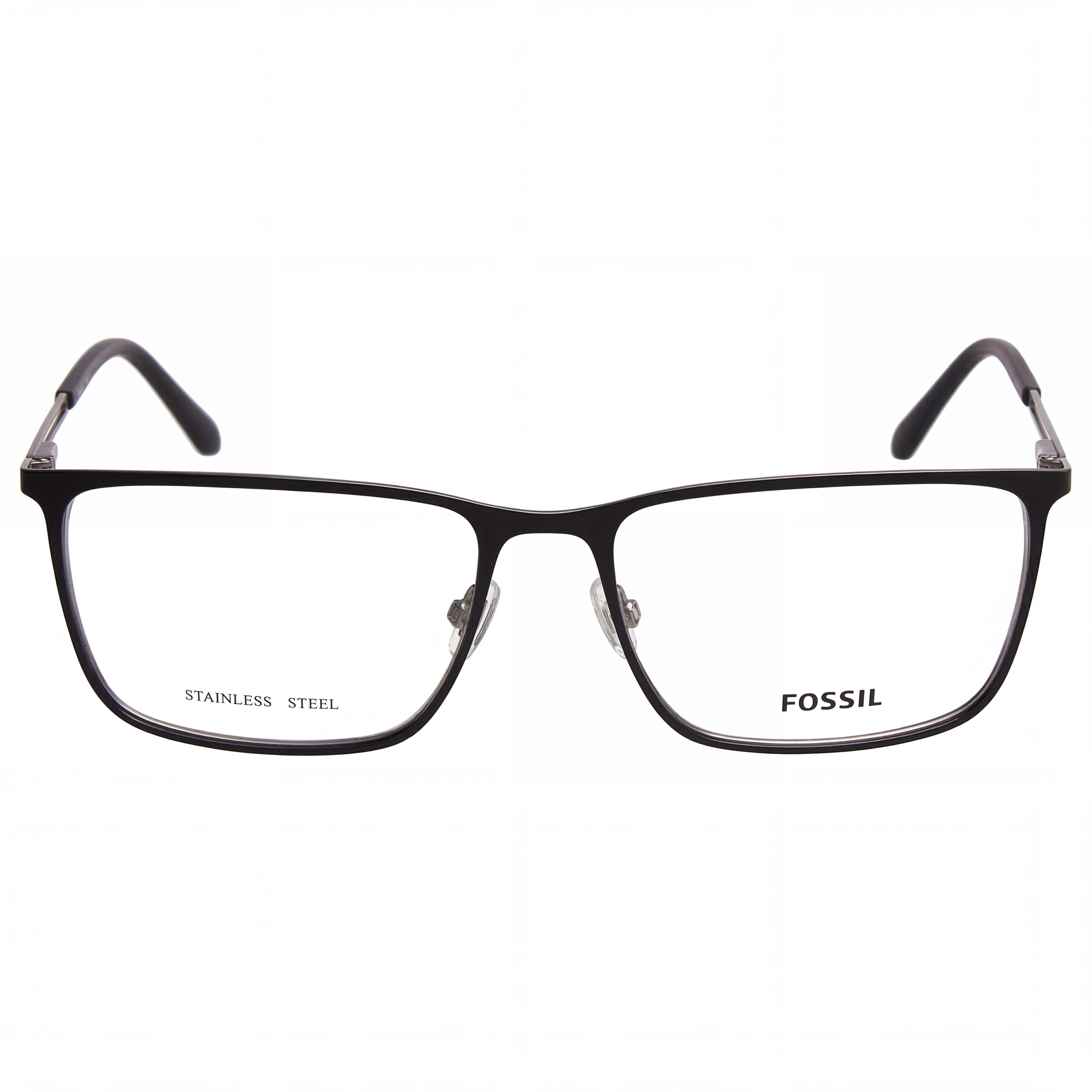 Fossil FOS 7129 Men's Eyewear, Featuring Alloy Steel Frame and Polycarbonate Lenses in Matt Black, Size 57mm, Photo 2
