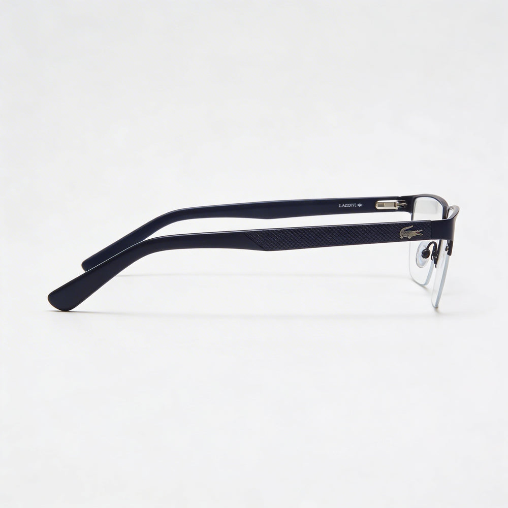 Gafas ópticas Lacoste modernas unisex con montura de acetato, lentes de policarbonato no polarizadas, azul mate, 53 mm