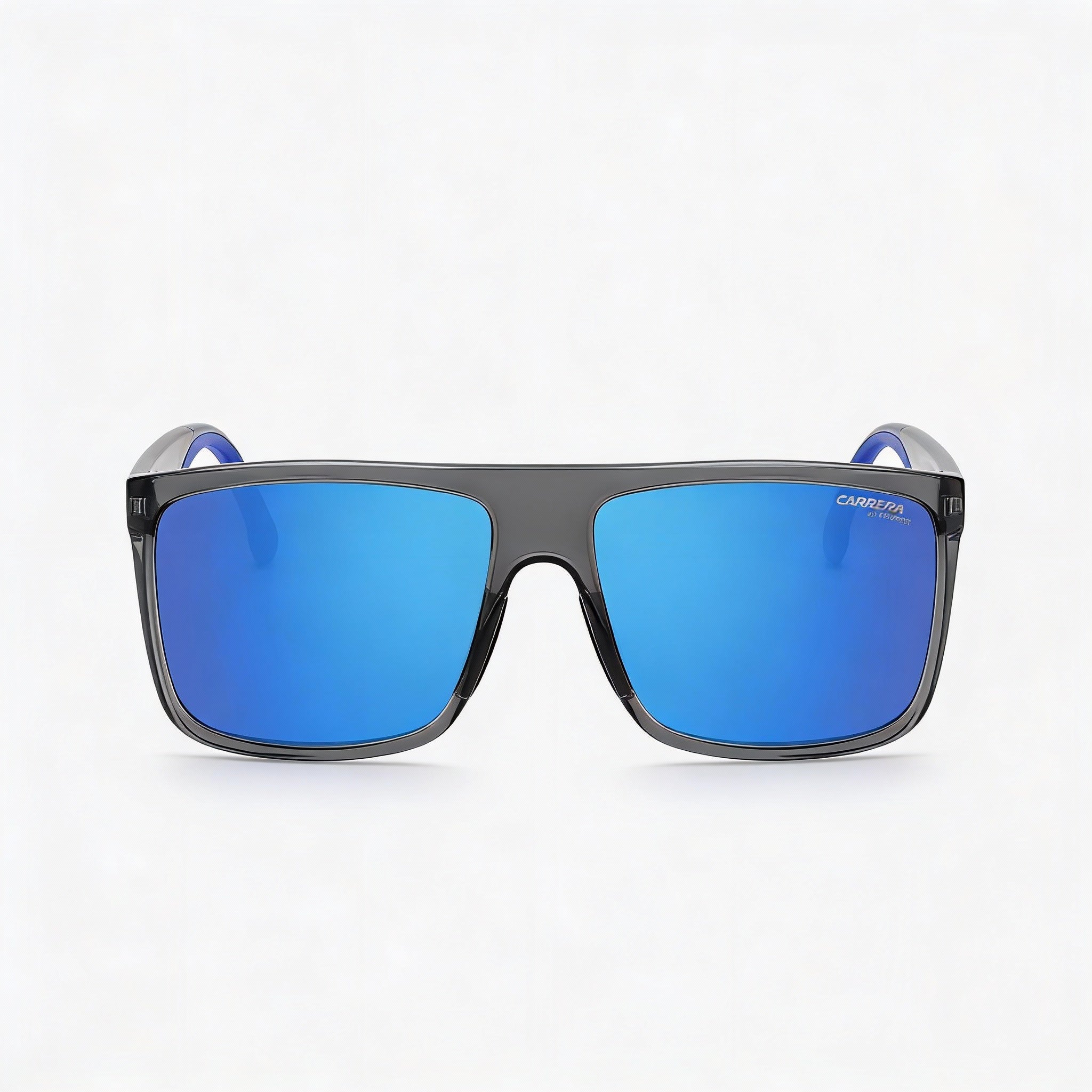 Carrera 8055/S Men's Transparent Grey Polyamide Frame Blue Multilayer Lens UV Sunglasses 58mm, Photo 3