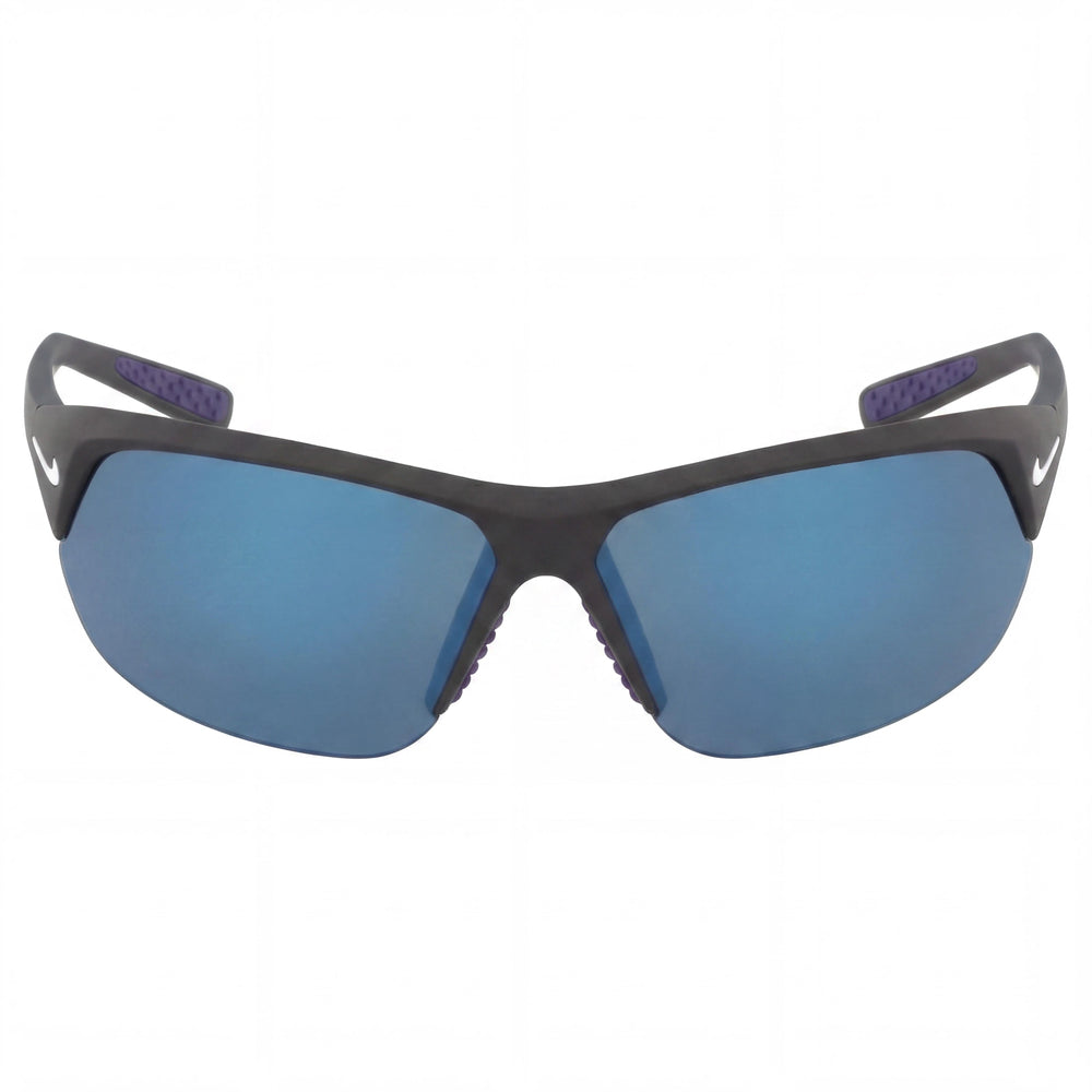 Nike Modern Unisex Lightweight Nylon UV Protection Sunglasses Matte Black Grey Mirror Blue 70-11-135mm