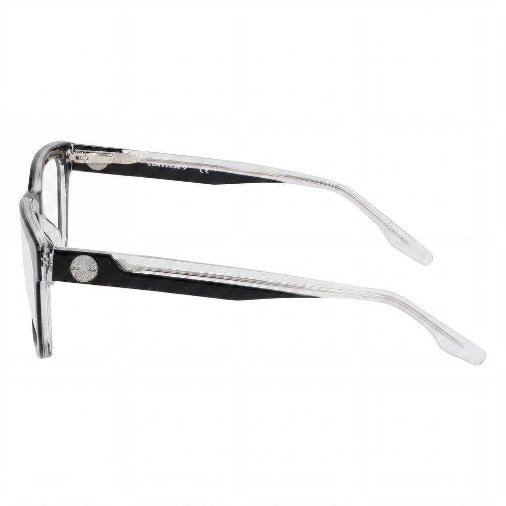 Converse Classic Unisex Acetate Black/Crystal Laminate Frame Eyeglasses 52mm