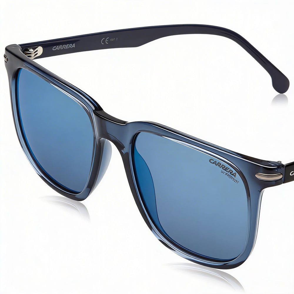 Carrera Modern Women's Blue Polyamide Frame Polarized Blue Sky Mirror Lenses 100% UV Protection Sunglasses 54mm