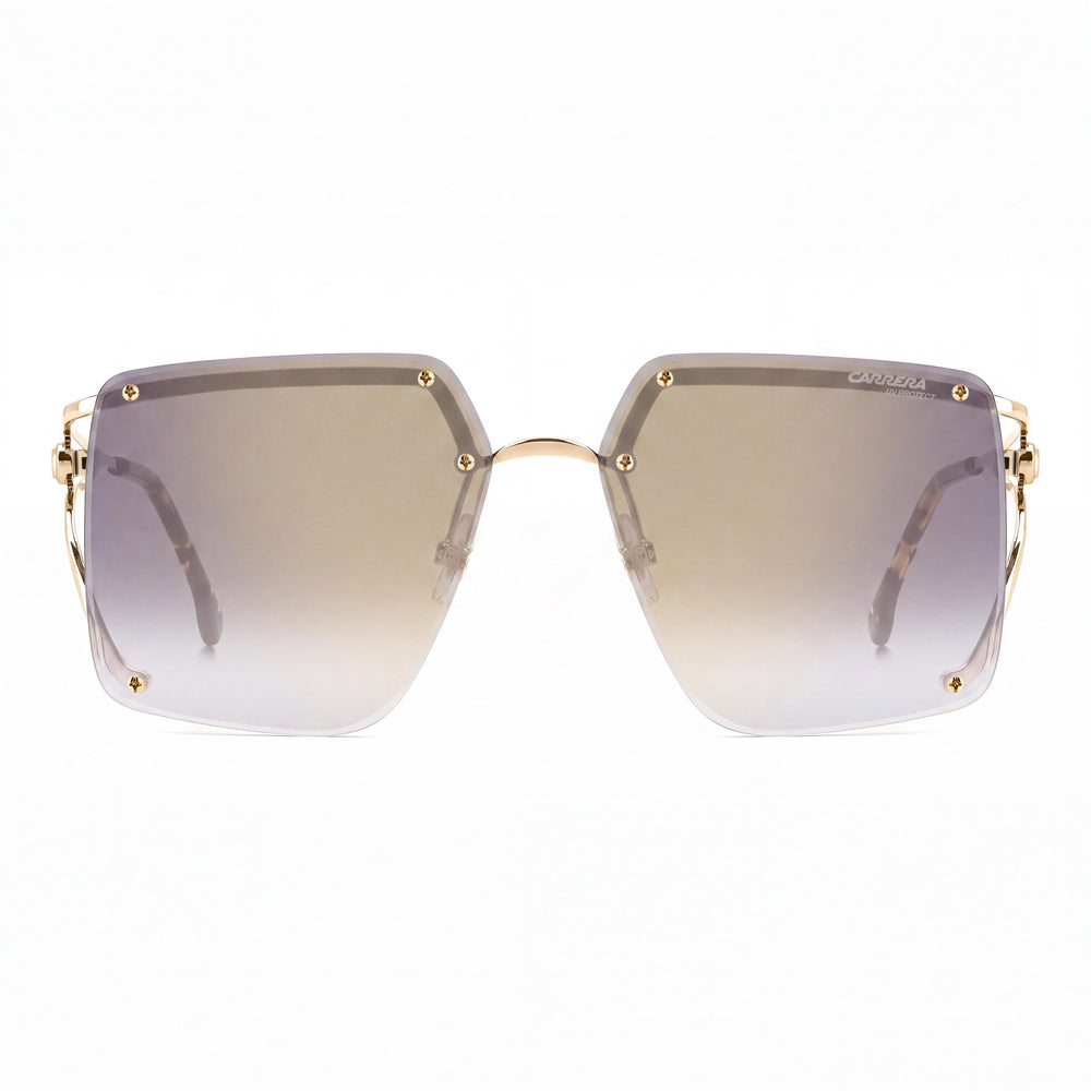 Carrera 3041/S Women's Stainless Steel Grey Gold Frame, Grey Shaded Gold Mirror Non-Polarized UV Protected Sunglasses 60mm
