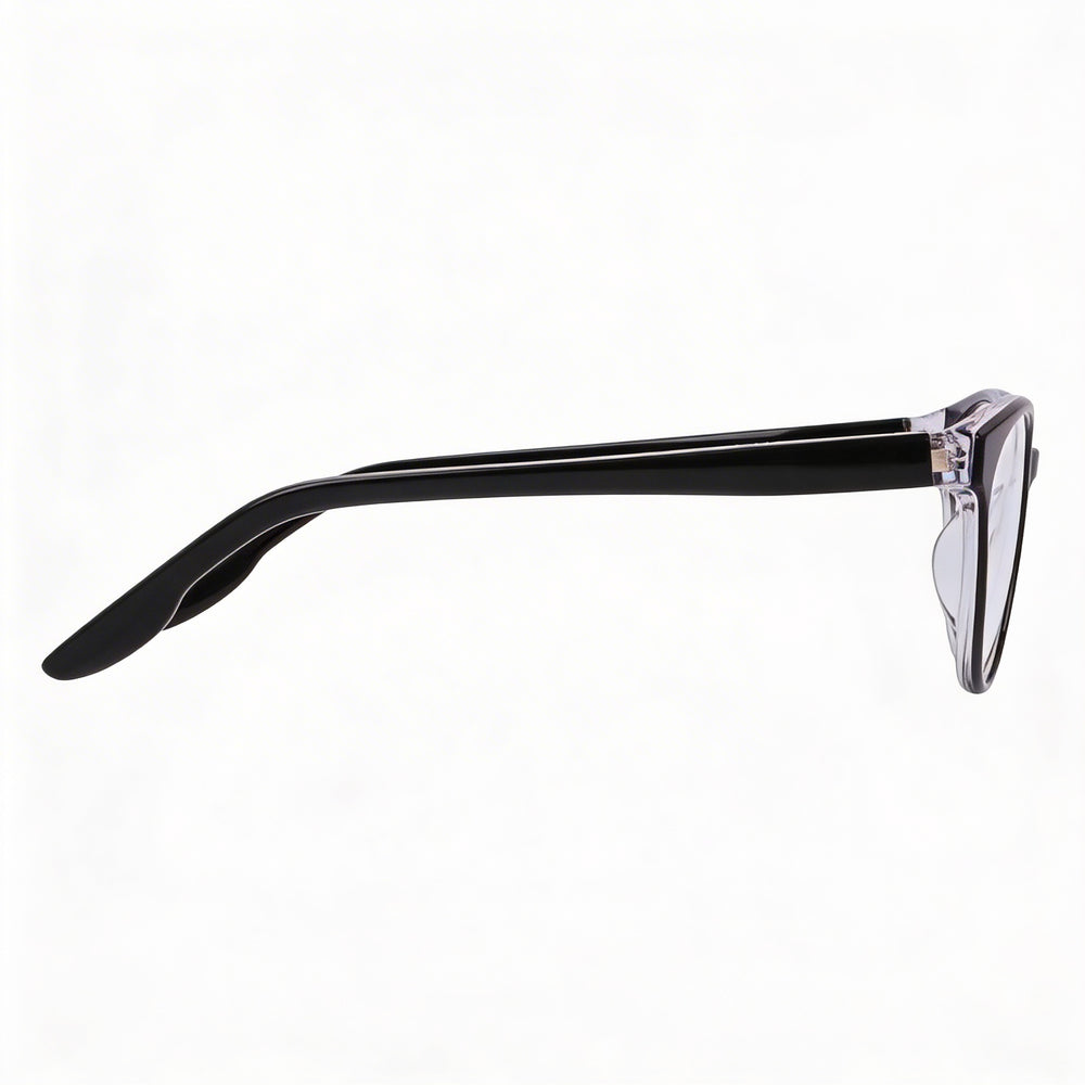 Nike 7164 Women's Acetate Black Crystal Clear Eyeglasses 52mm