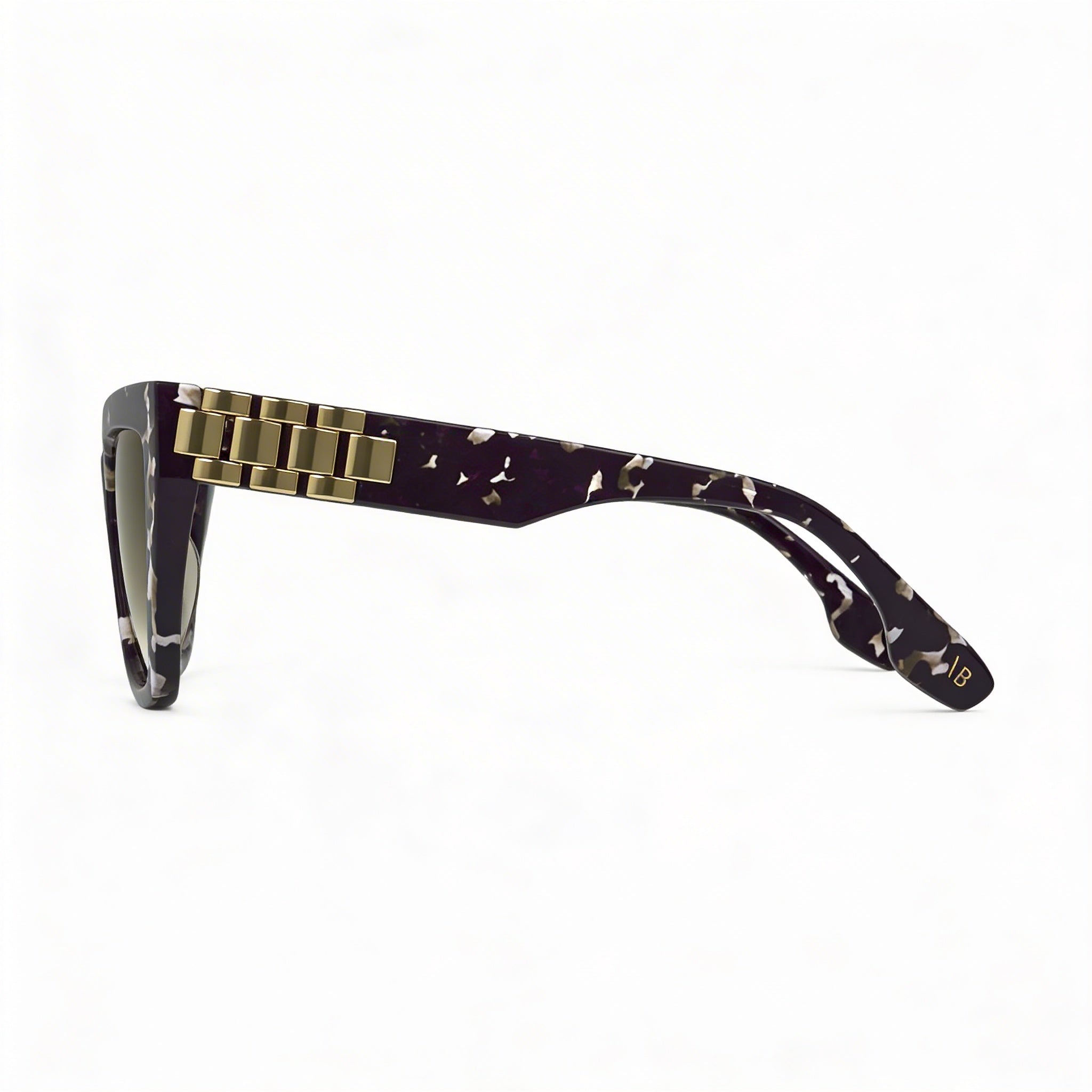 Gafas de sol modernas Victoria Beckham para mujer con montura de acetato color Havana negro y lentes de policarbonato de 55 mm, Photo 3