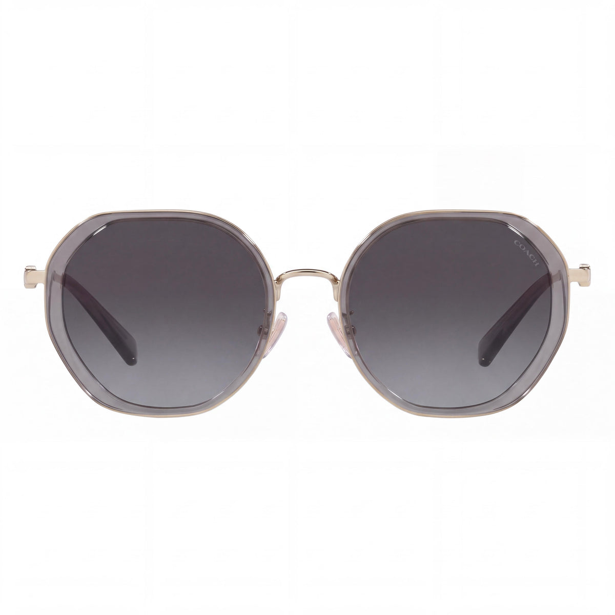 Coach HC7141 Women's Classic Composite Transparent Grey Frame Grey Gradient Non-Polarized UV Protection Sunglasses 54mm, Photo 2