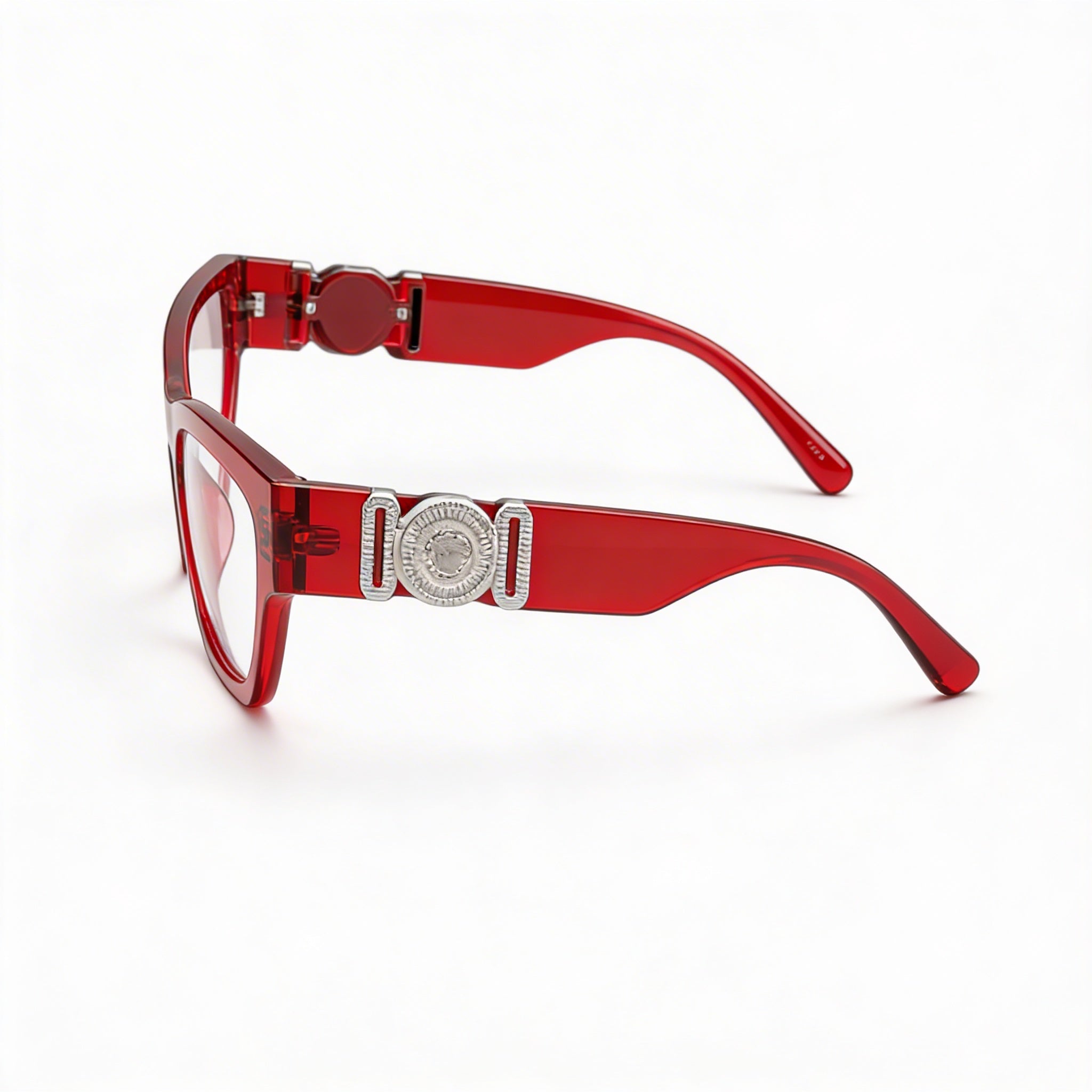 Versace Ve 3367 U Women's Red Transparent Injected Eyewear 52mm, Photo 2